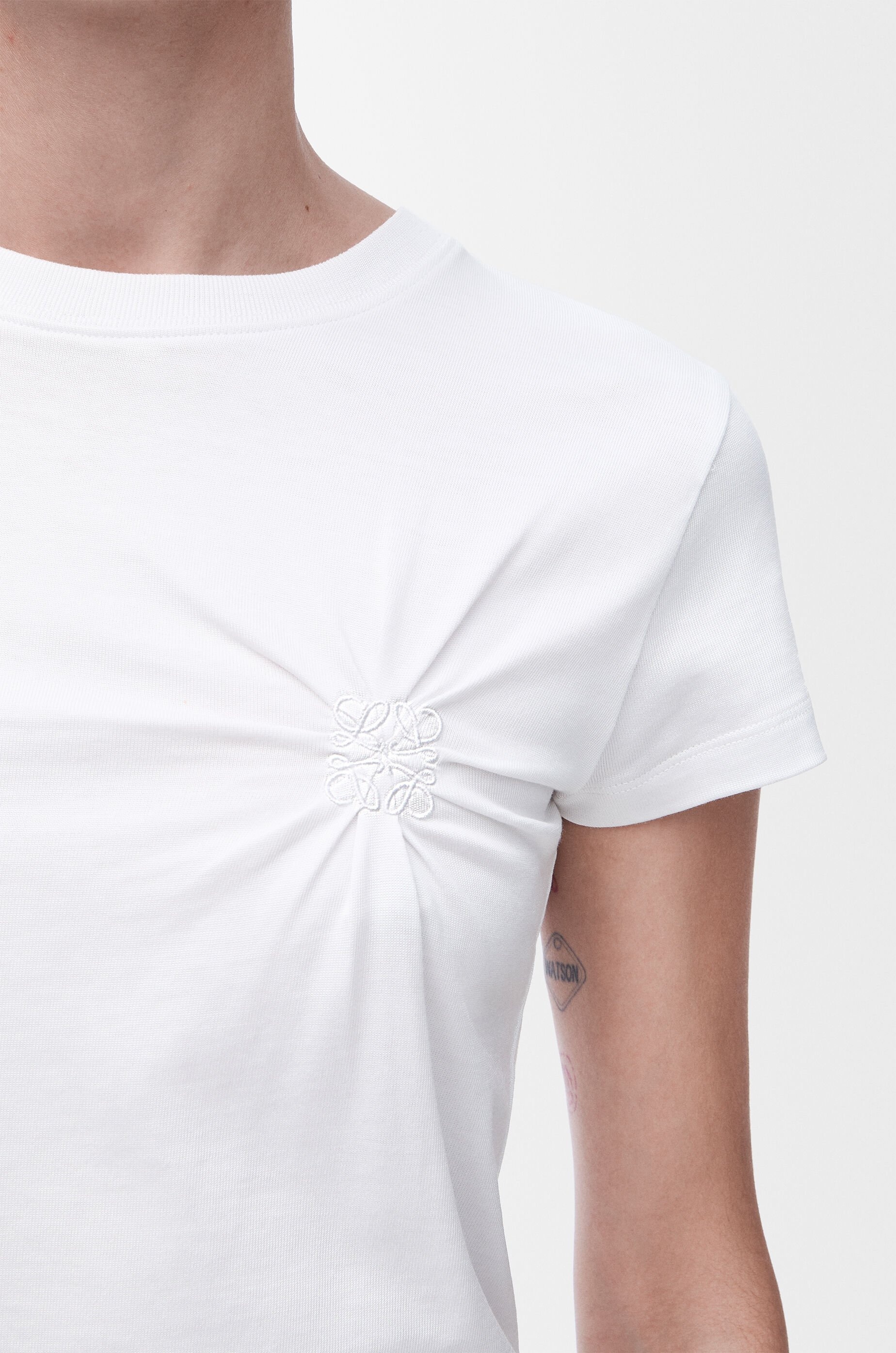 Small fit T-shirt in cotton and viscose - 5