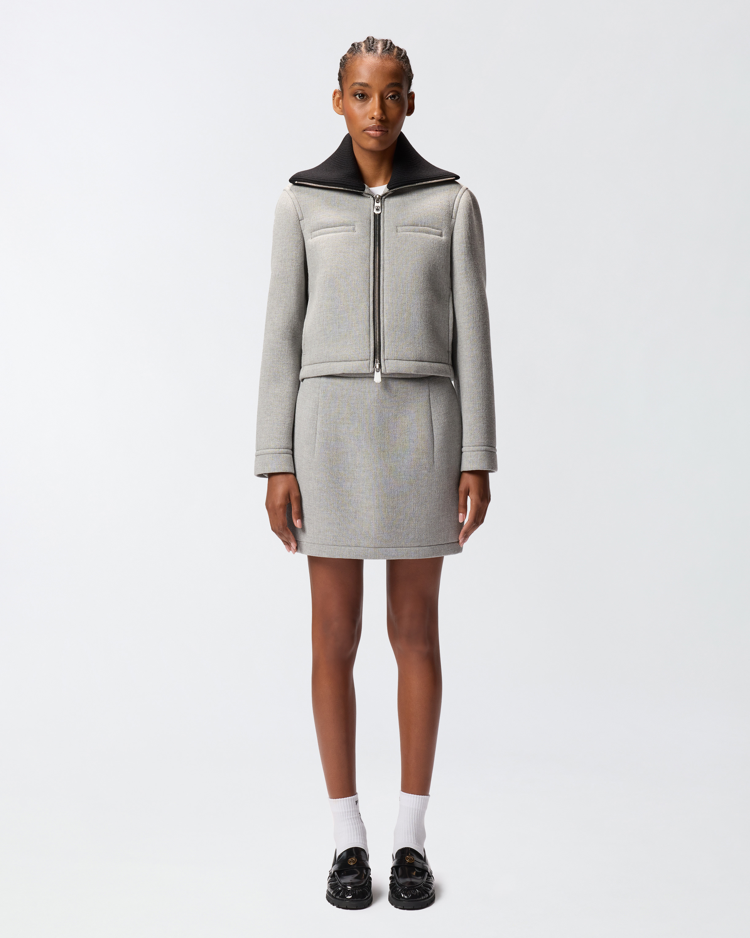 SLIM-FIT JACKET WITH KNIT COLLAR - 3