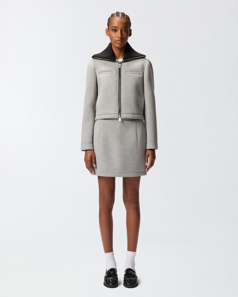 SLIM-FIT JACKET WITH KNIT COLLAR 3