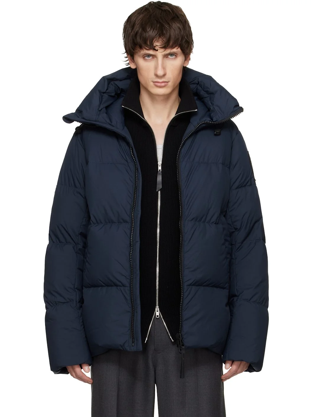 Navy 'Black Label' Crofton Puffer EnduraLuxe Down Jacket - 1