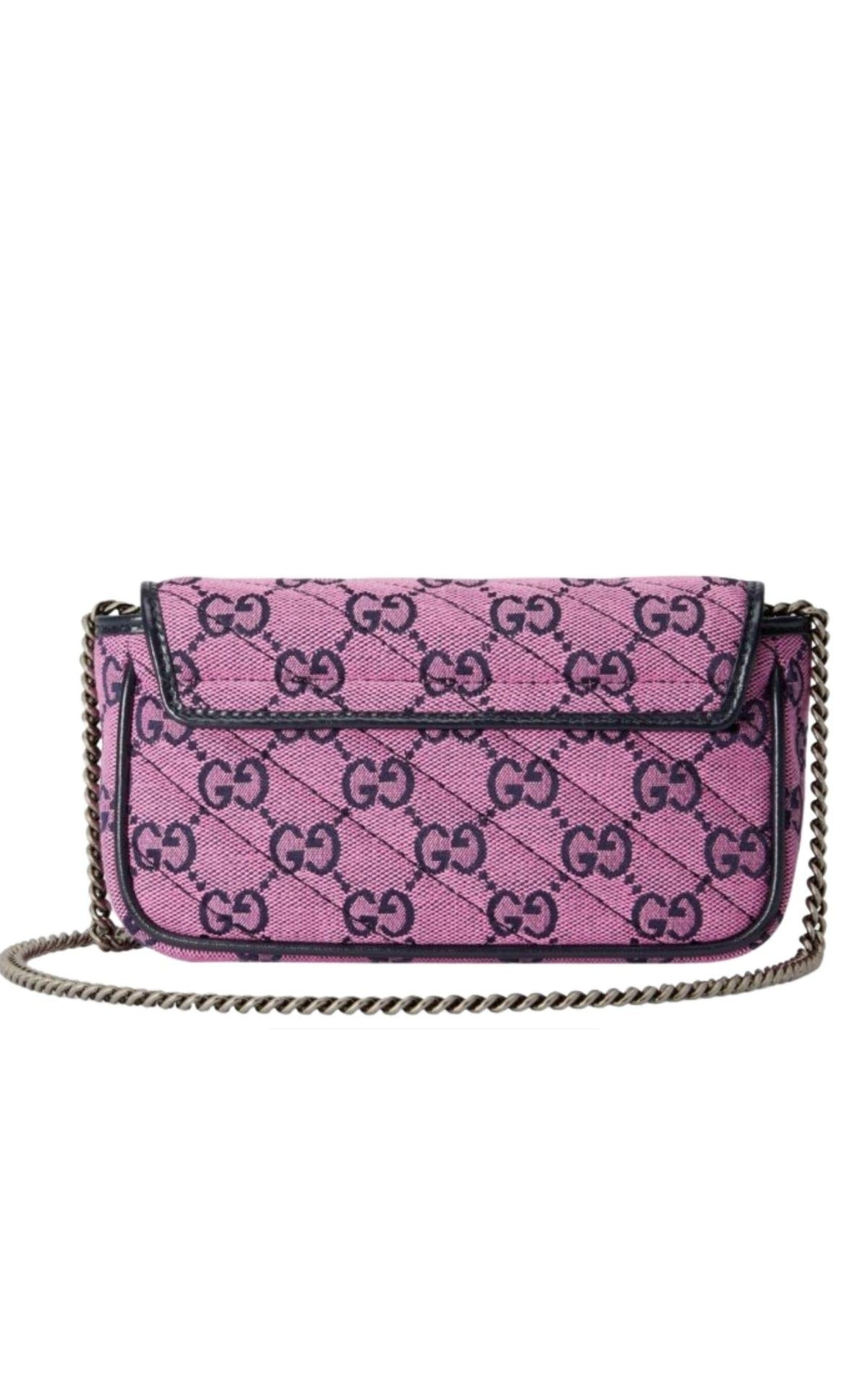 Pink GG Marmont Pink Super Mini Bag - 3