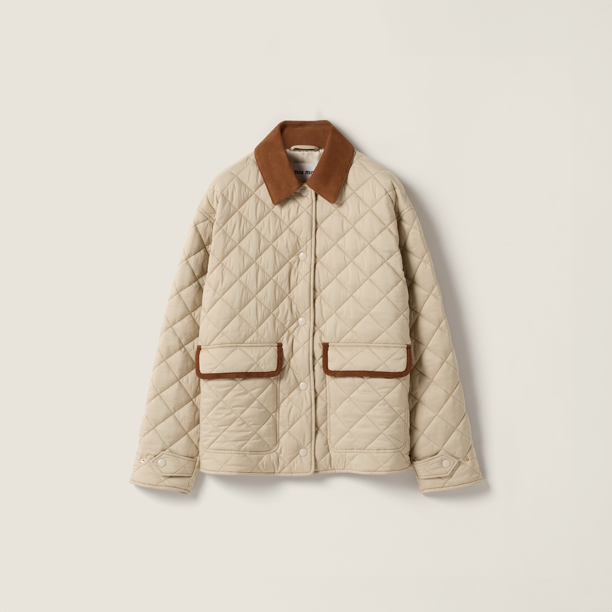 Quilted technical pongé blouson - 1