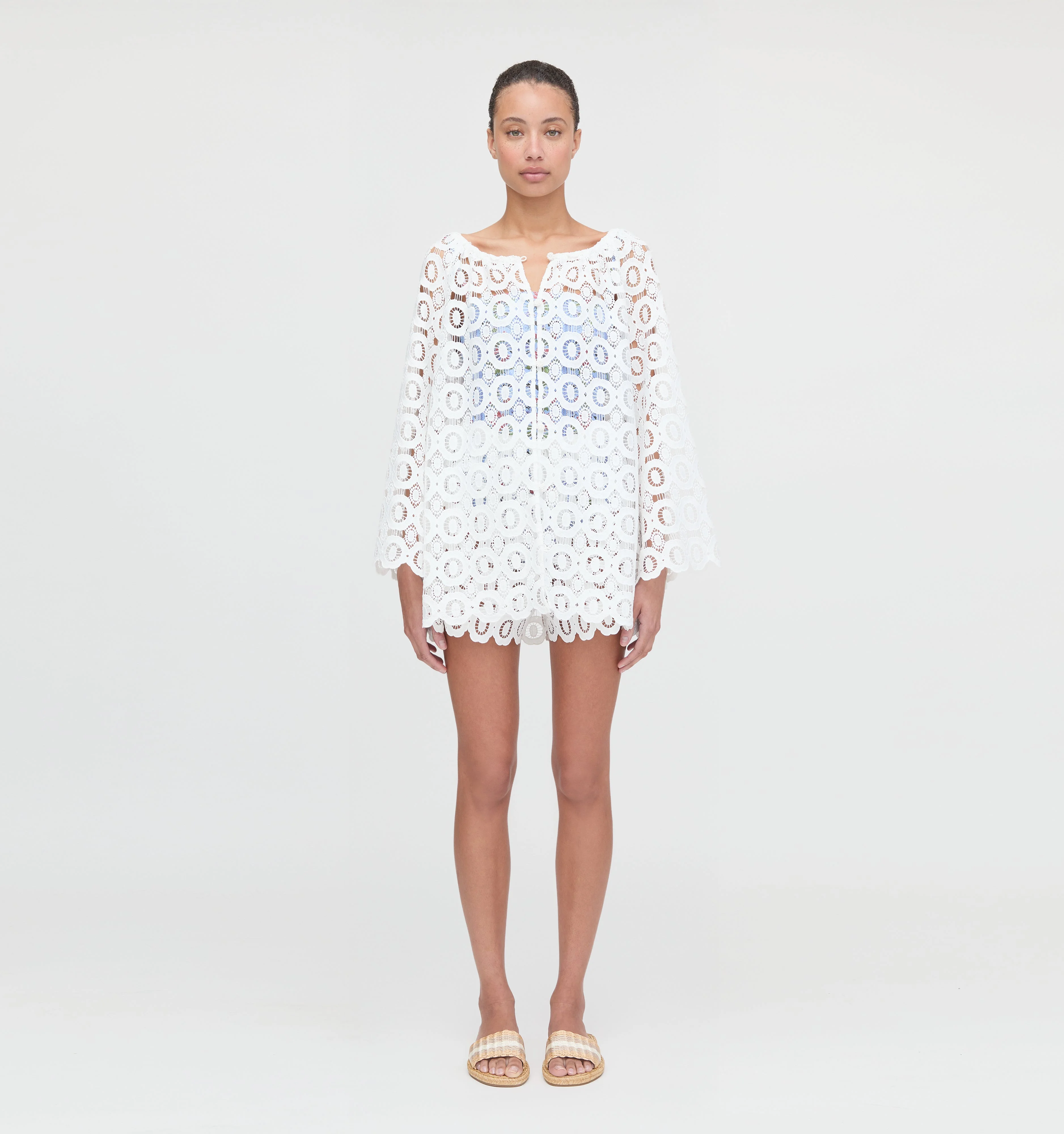 The Enella Tunic - White Broderie - 1