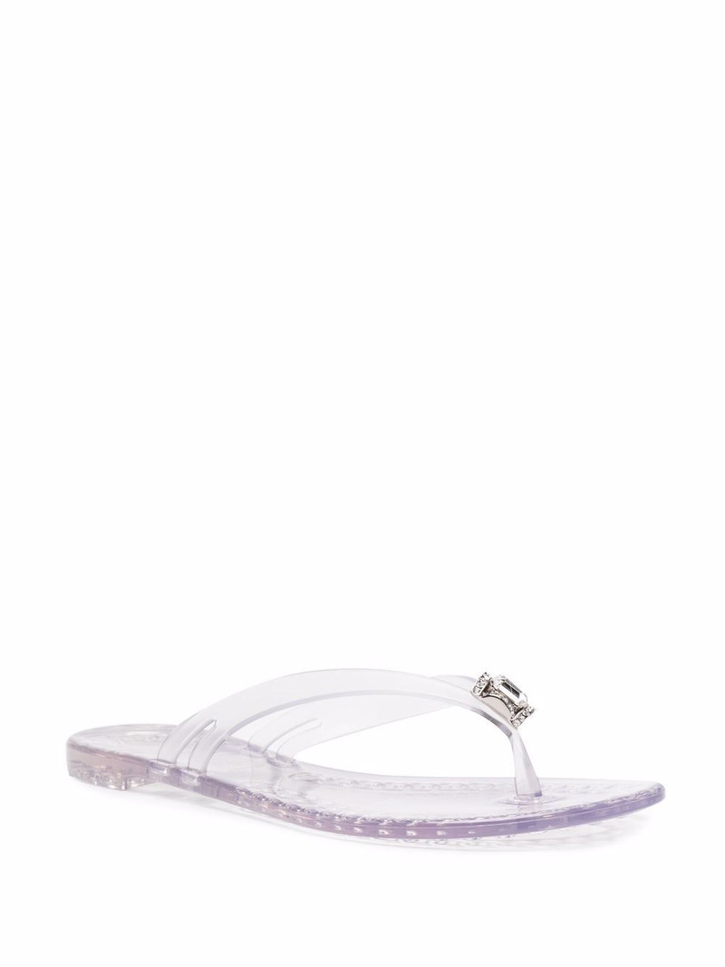 CASADEI crystal-embellished jelly sandals outlook