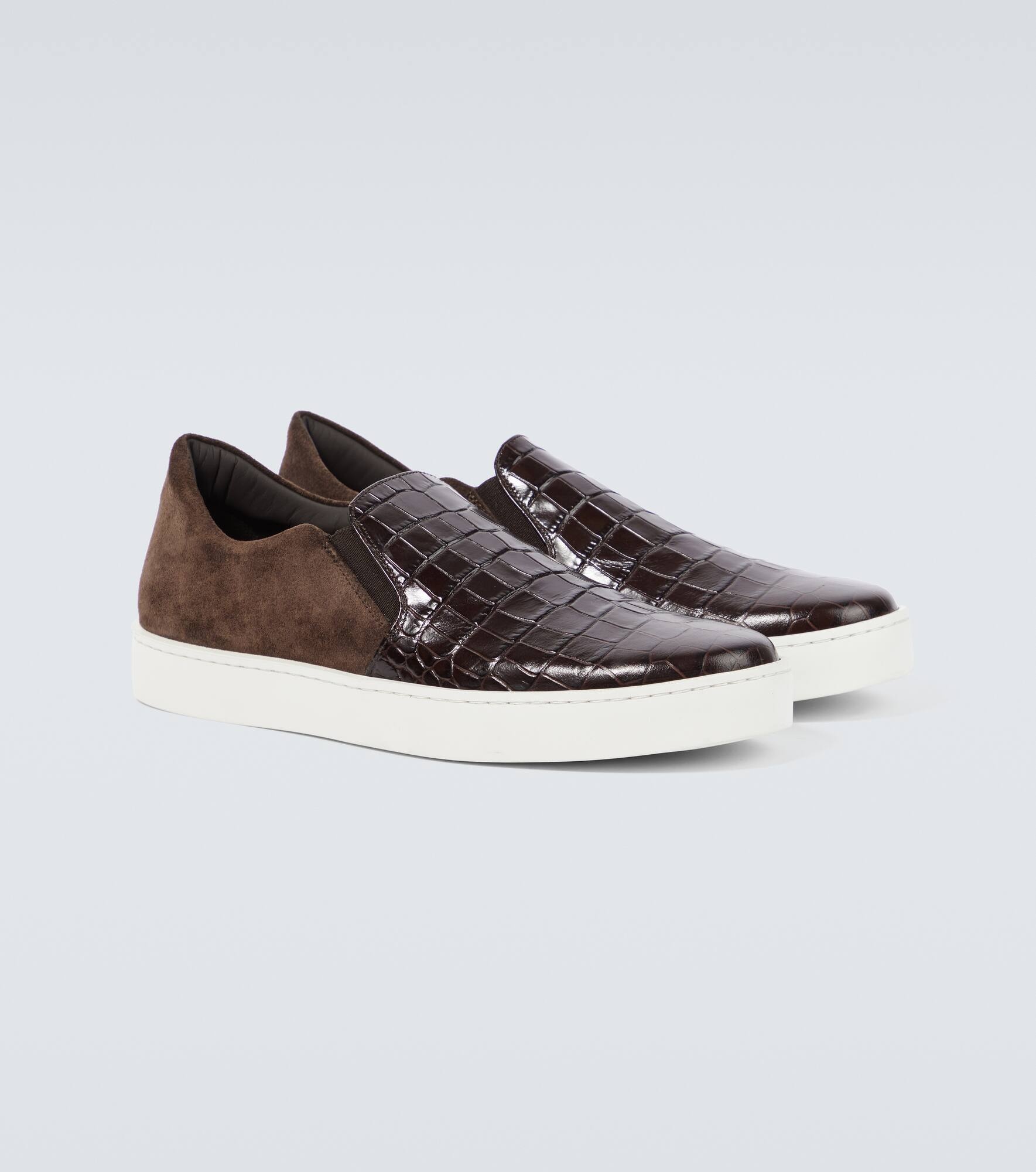Nadores croc-effect leather sneakers - 5