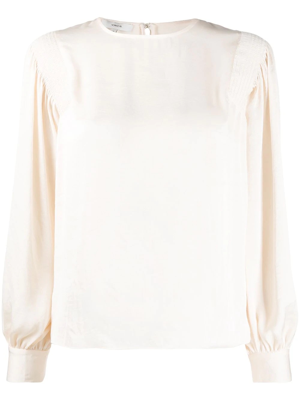 satin blouse with ruched shoulders - 1