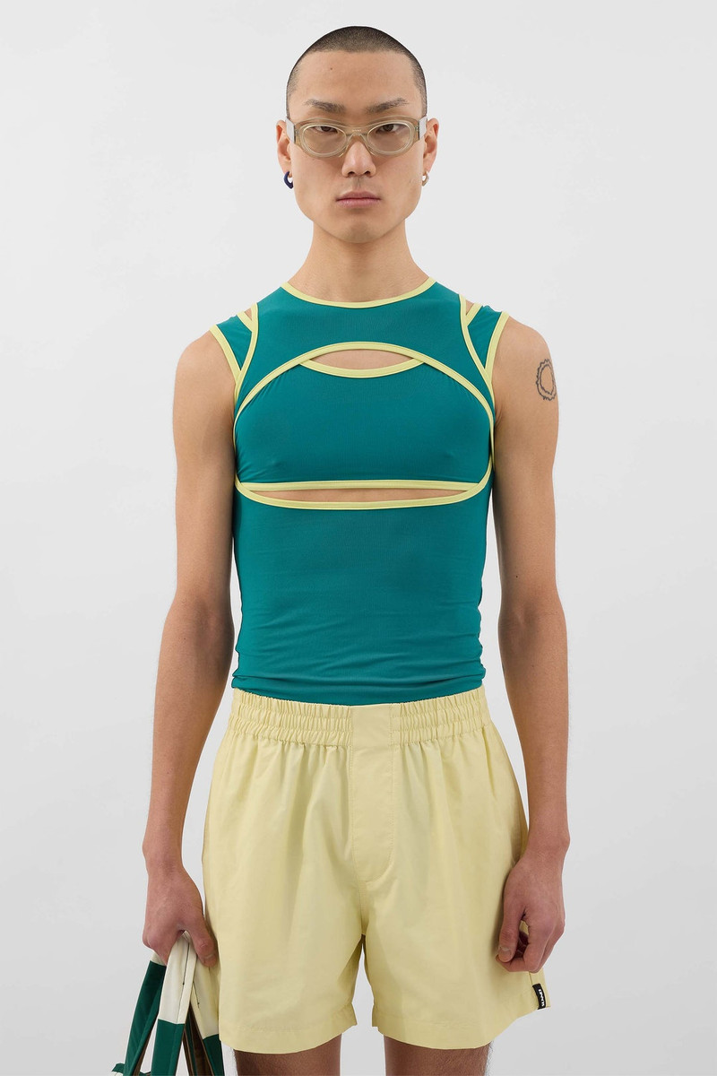 SUPER STRETCH COMBINED TOP / jade green 3