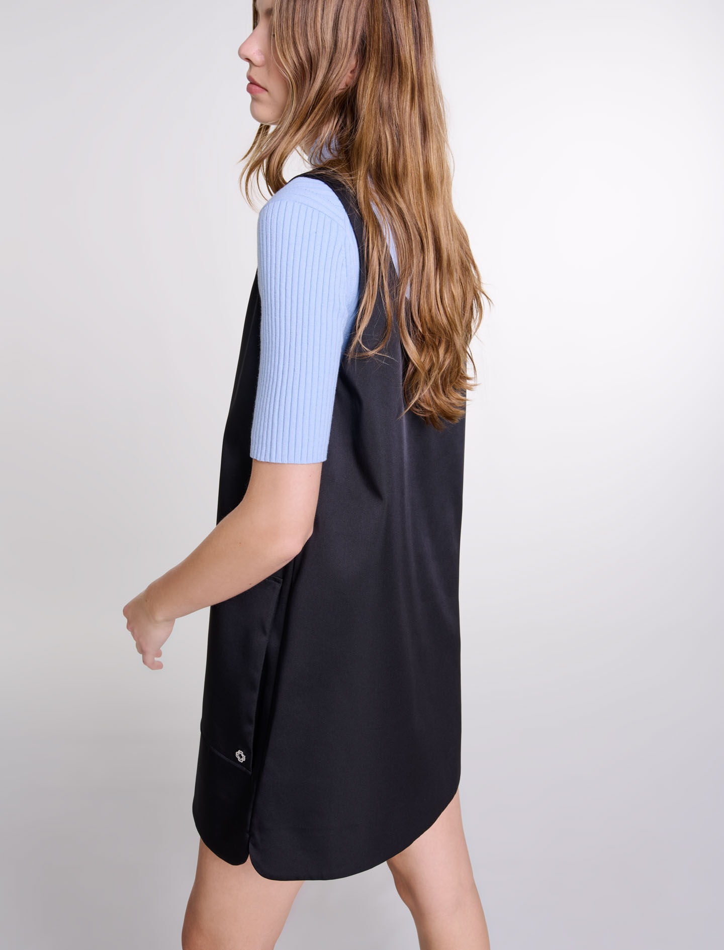 Satin pinafore dress - 8