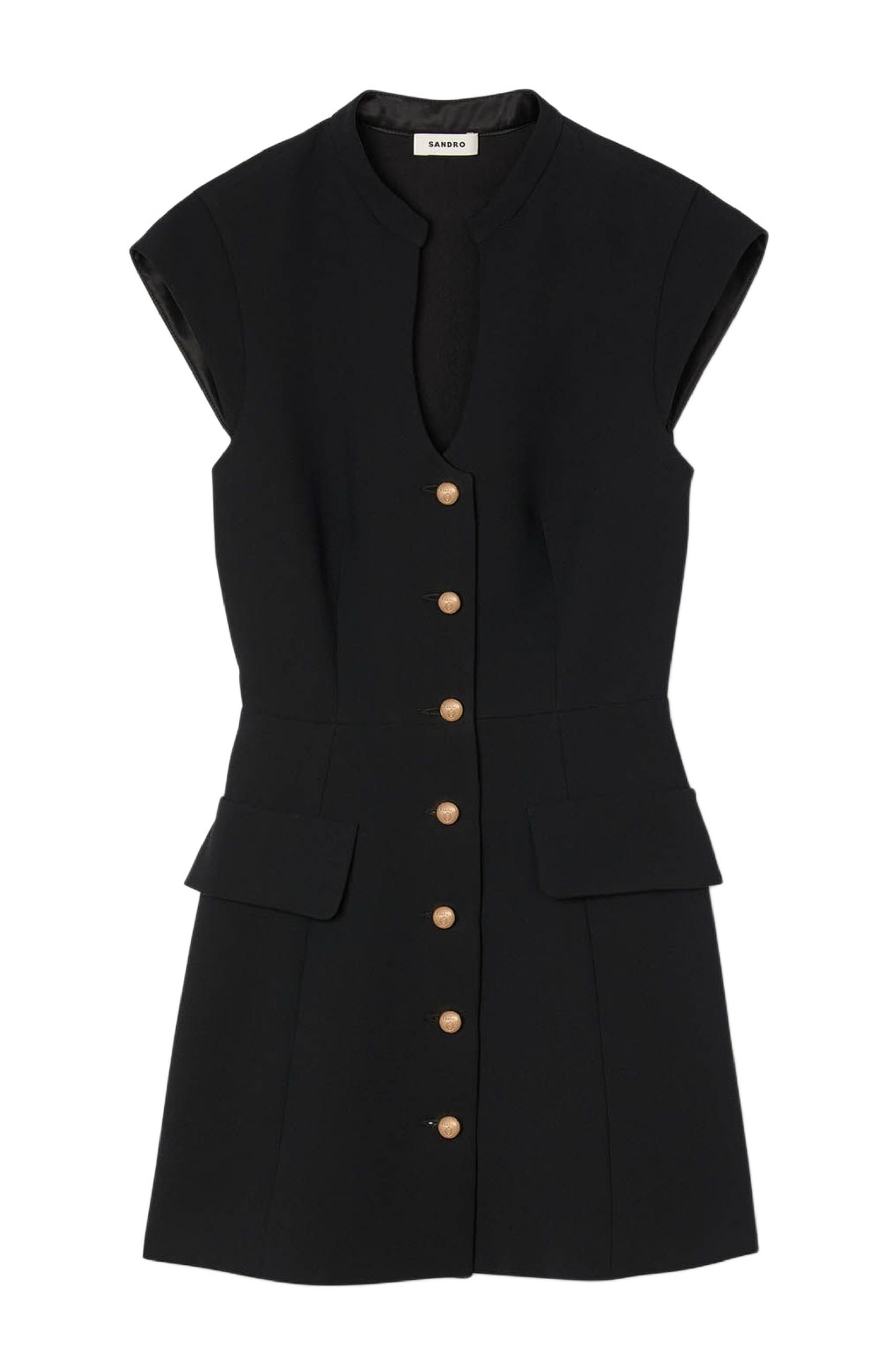 SANDRO Short knit dress in Black at Nordstrom - 5