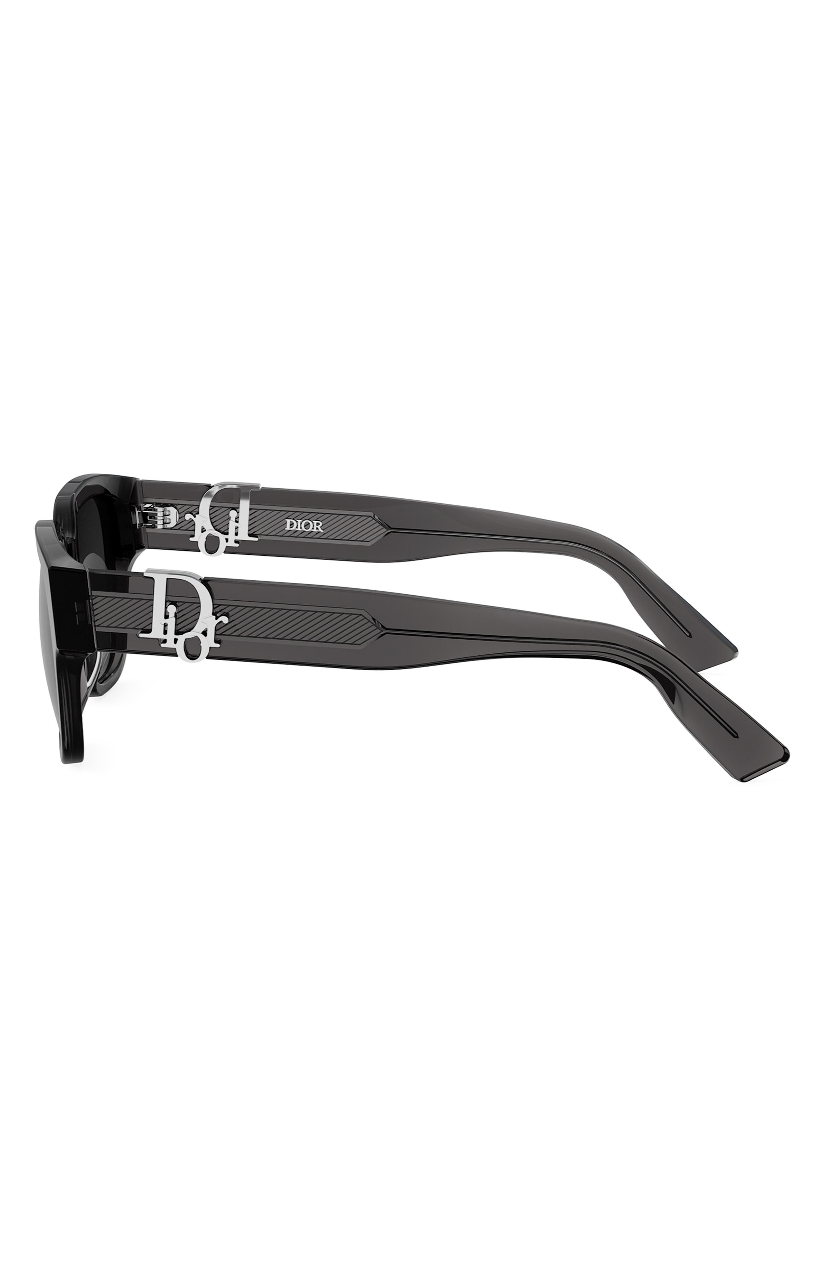 'DiorOblique S1F 53mm Square Sunglasses in Grey/Other /Smoke at Nordstrom - 3