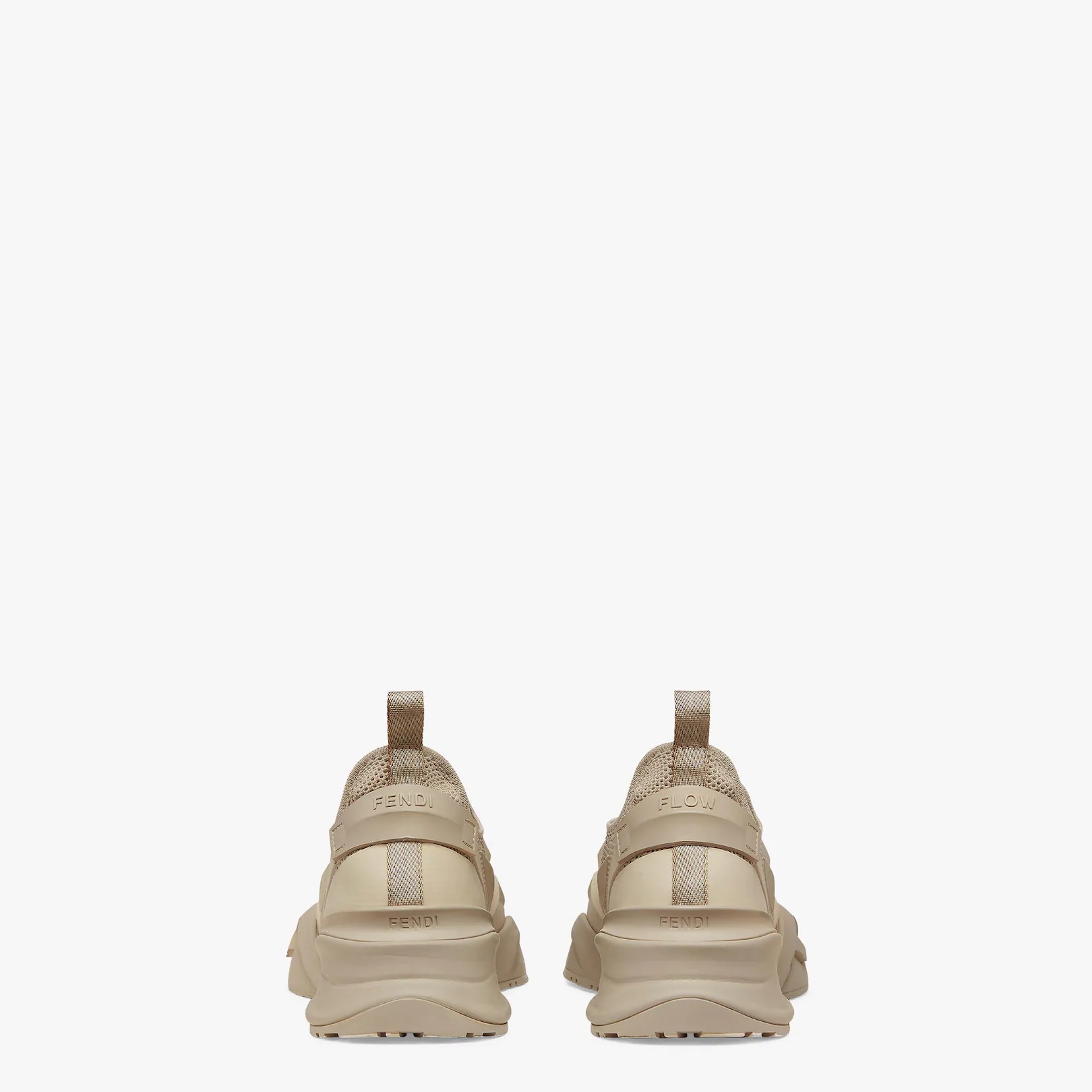 Beige mesh running sneakers - 3