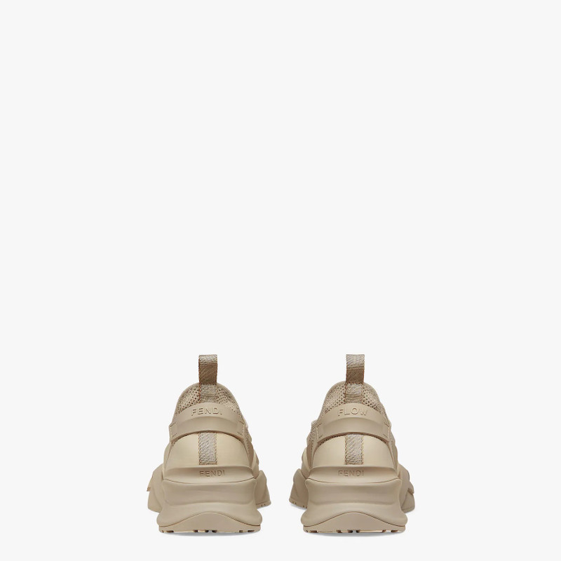 Beige mesh running sneakers 3
