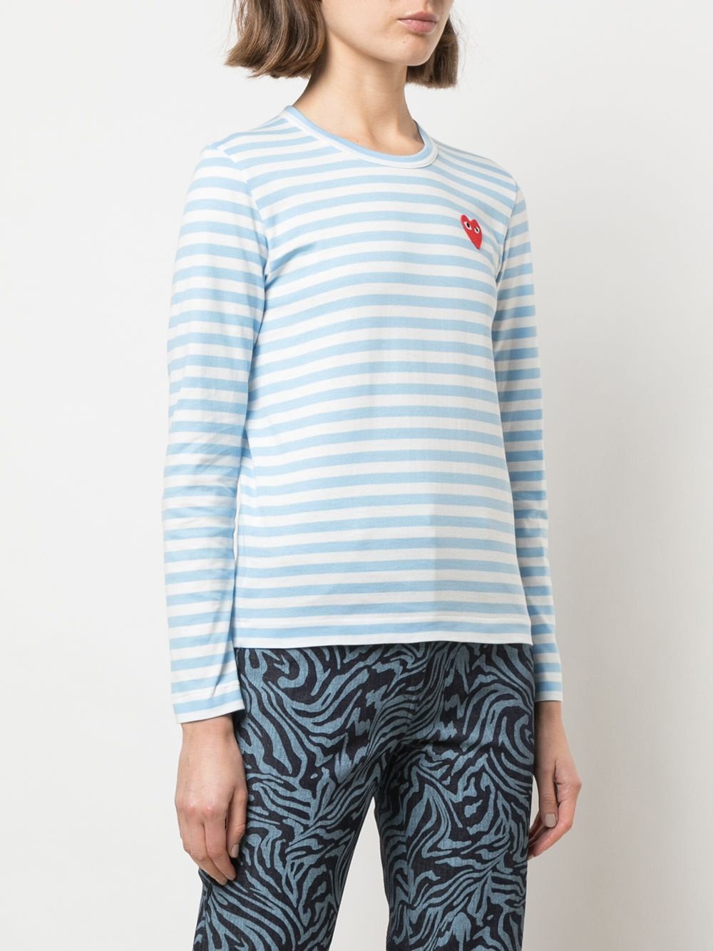 striped long sleeve top - 3