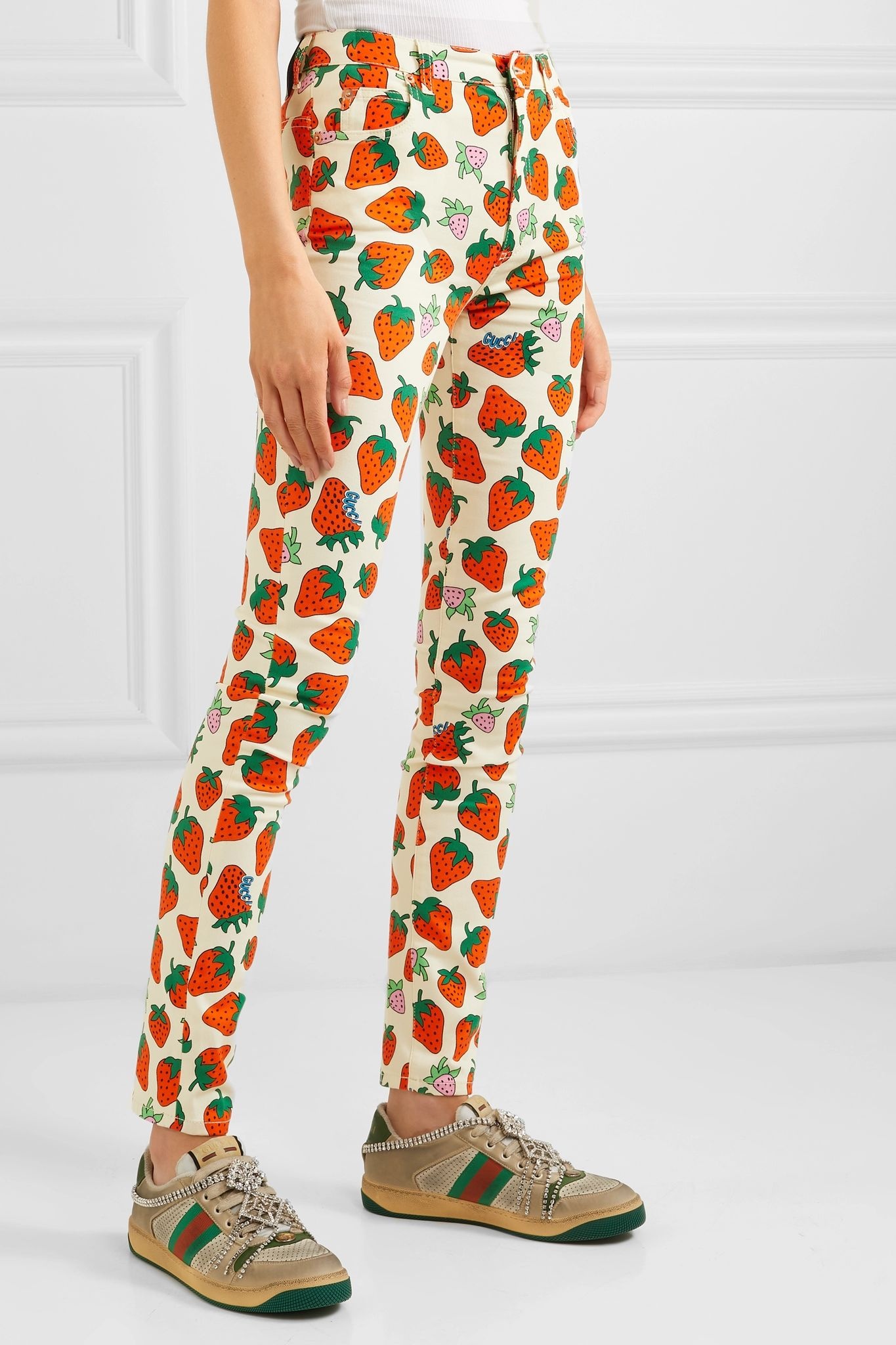 Printed high-rise skinny jeans - 3