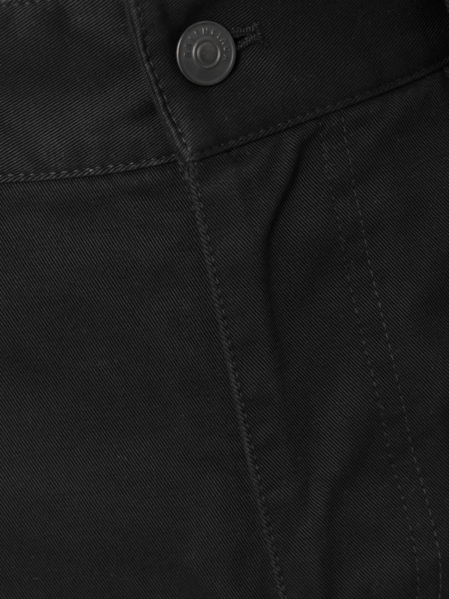 Organic cotton-twill flared pants Black - 5