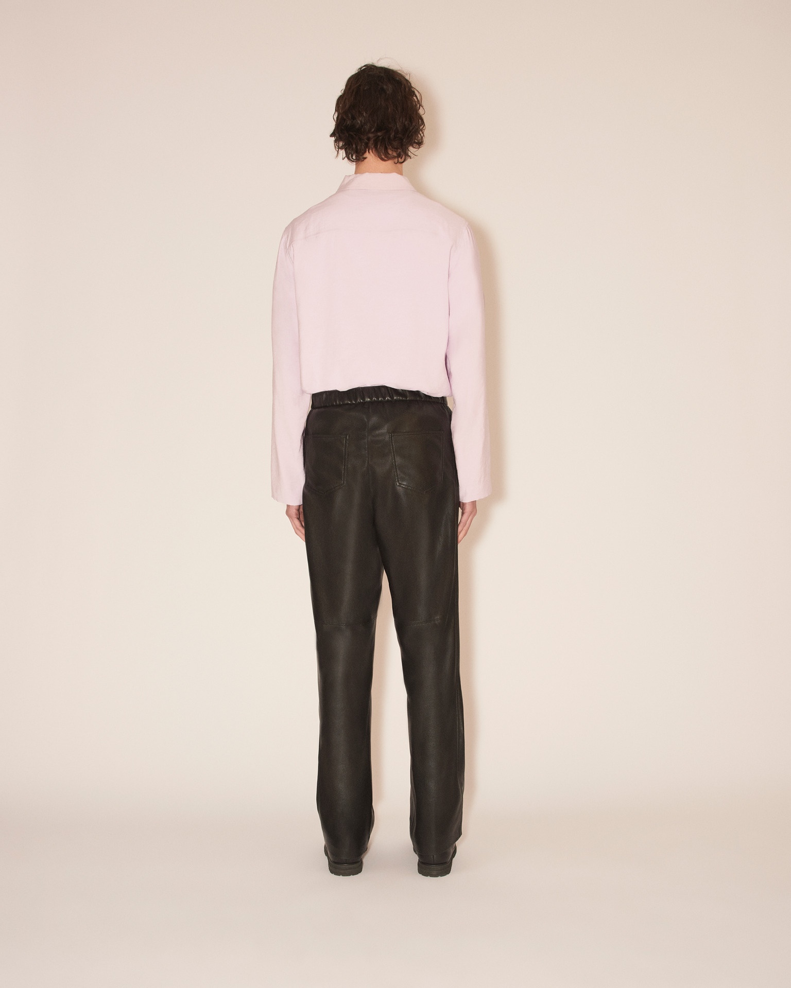 MAVEN - OKOBOR™ alt-leather loose trousers - Black - 4