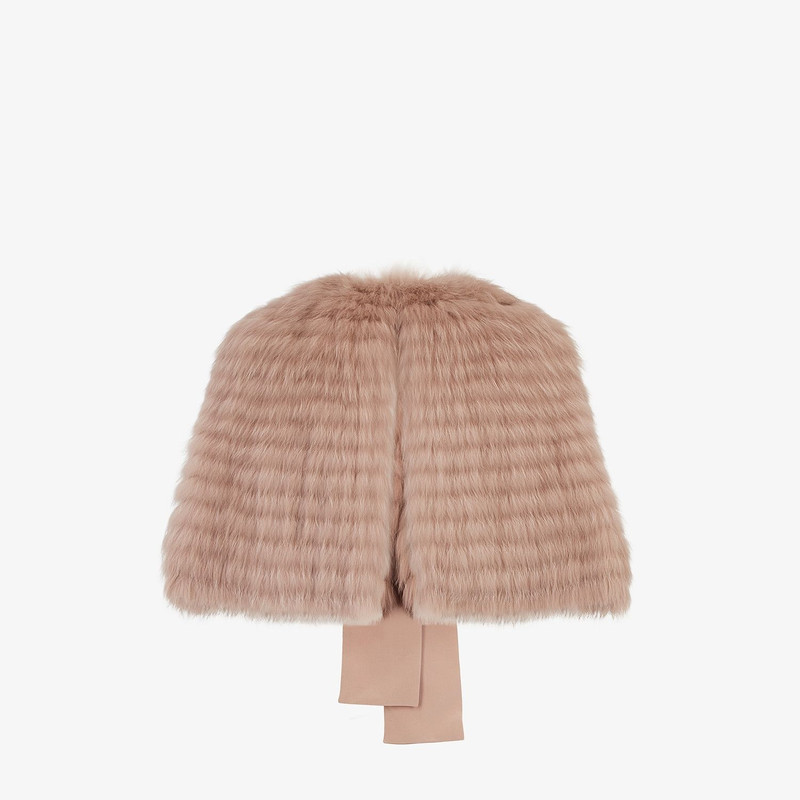 FENDI Beige fox fur cape outlook