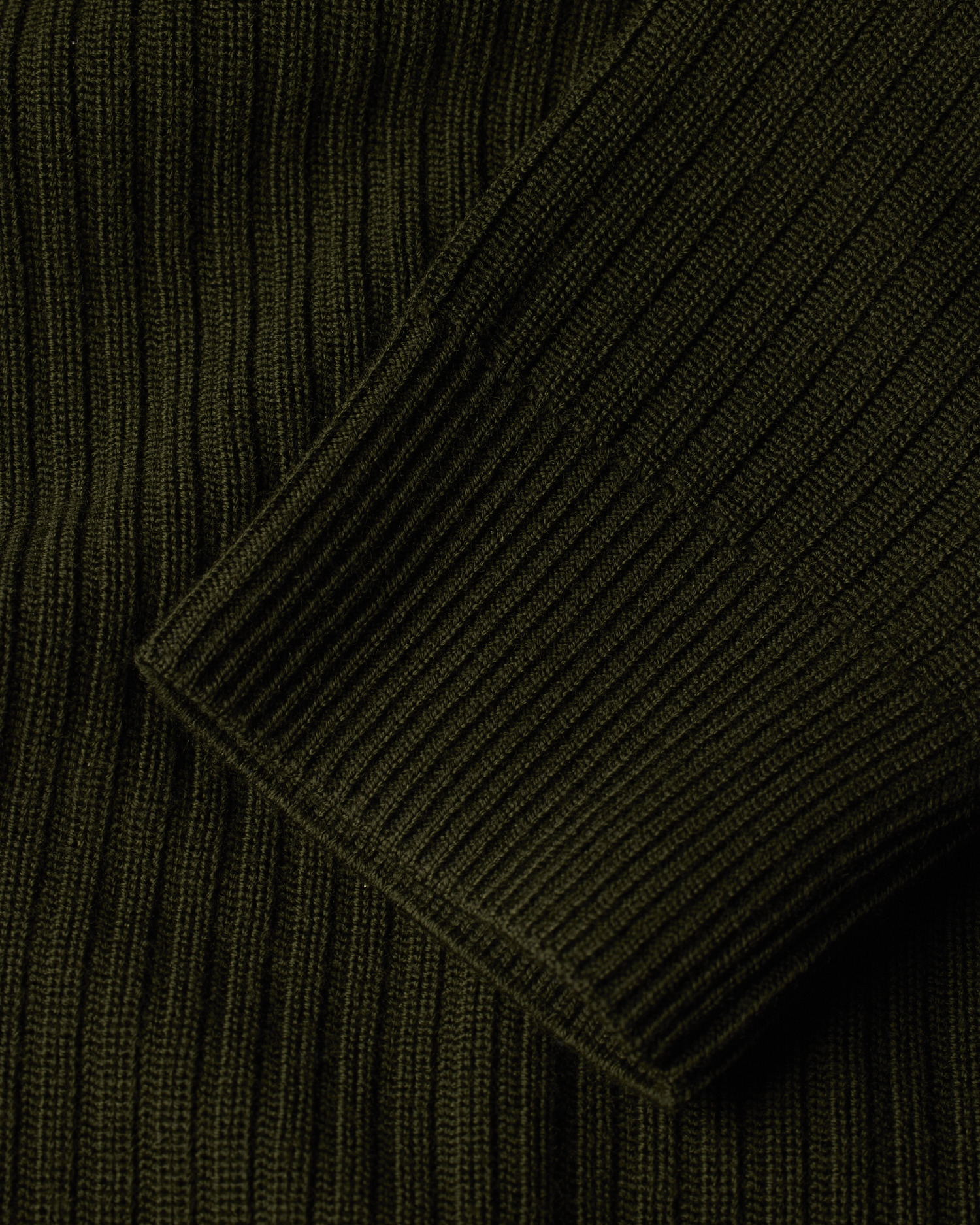Khaki Washable Merino Wool 'Signature Stripe' Crew Neck Sweater - 5