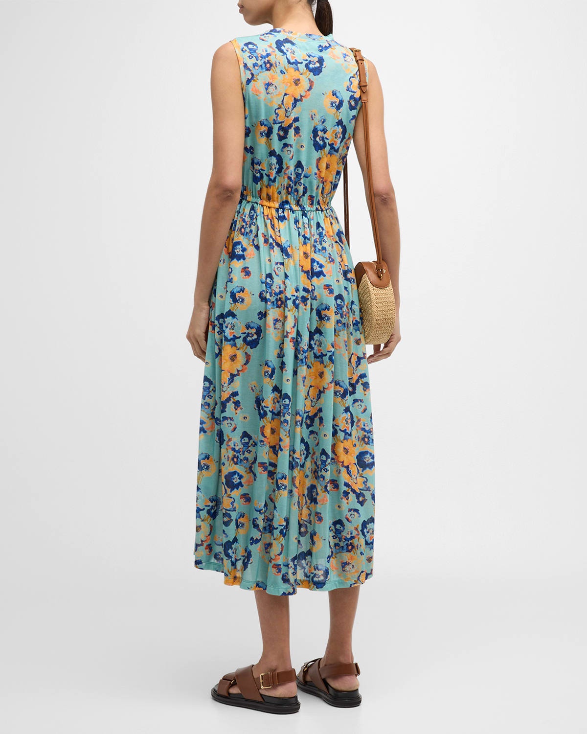 Livia Sleeveless Ruched Floral Maxi Dress - 5