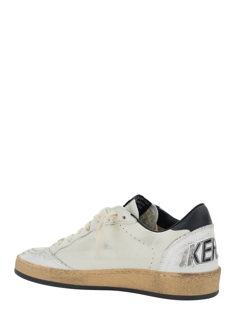 Golden Goose Women Ballstar' Black And White Low Top Sneakers With Star Patch On The Side And Contra - 3