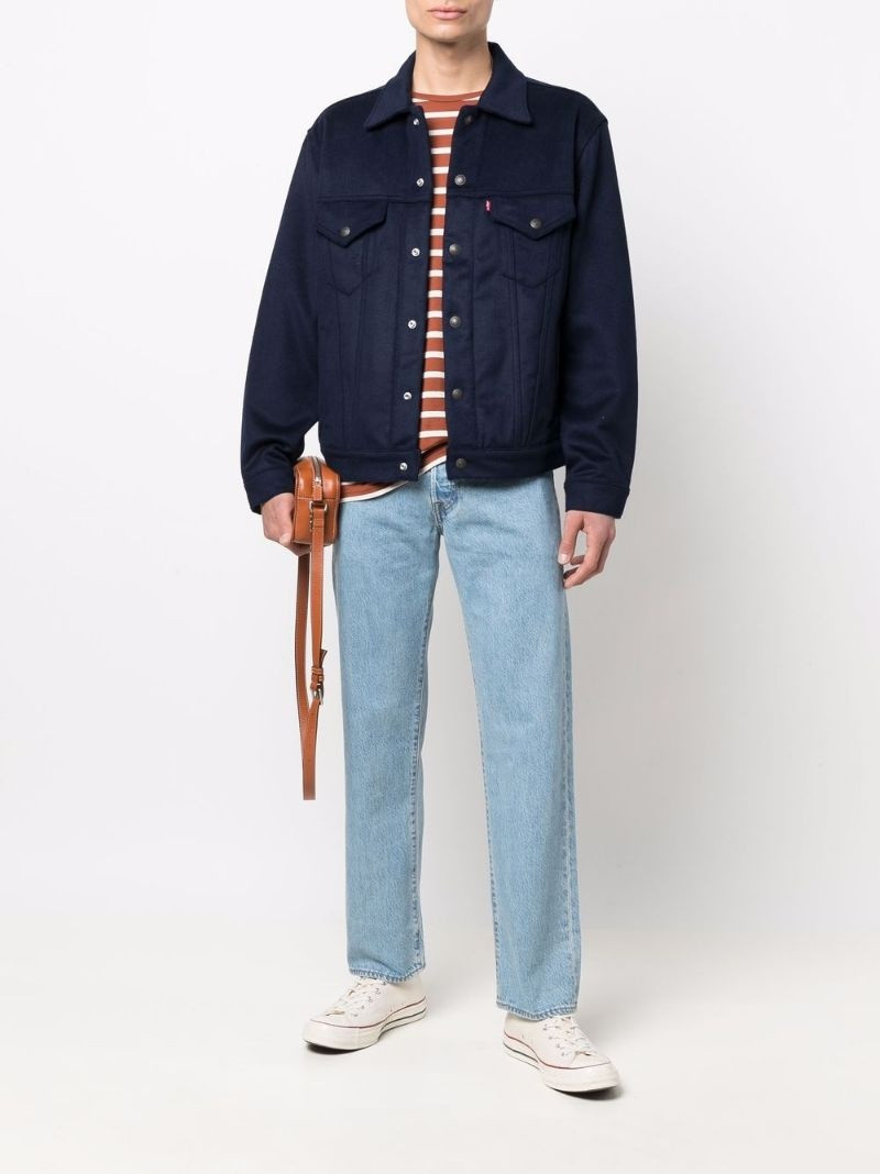 Levi's light-wash straight-leg jeans outlook