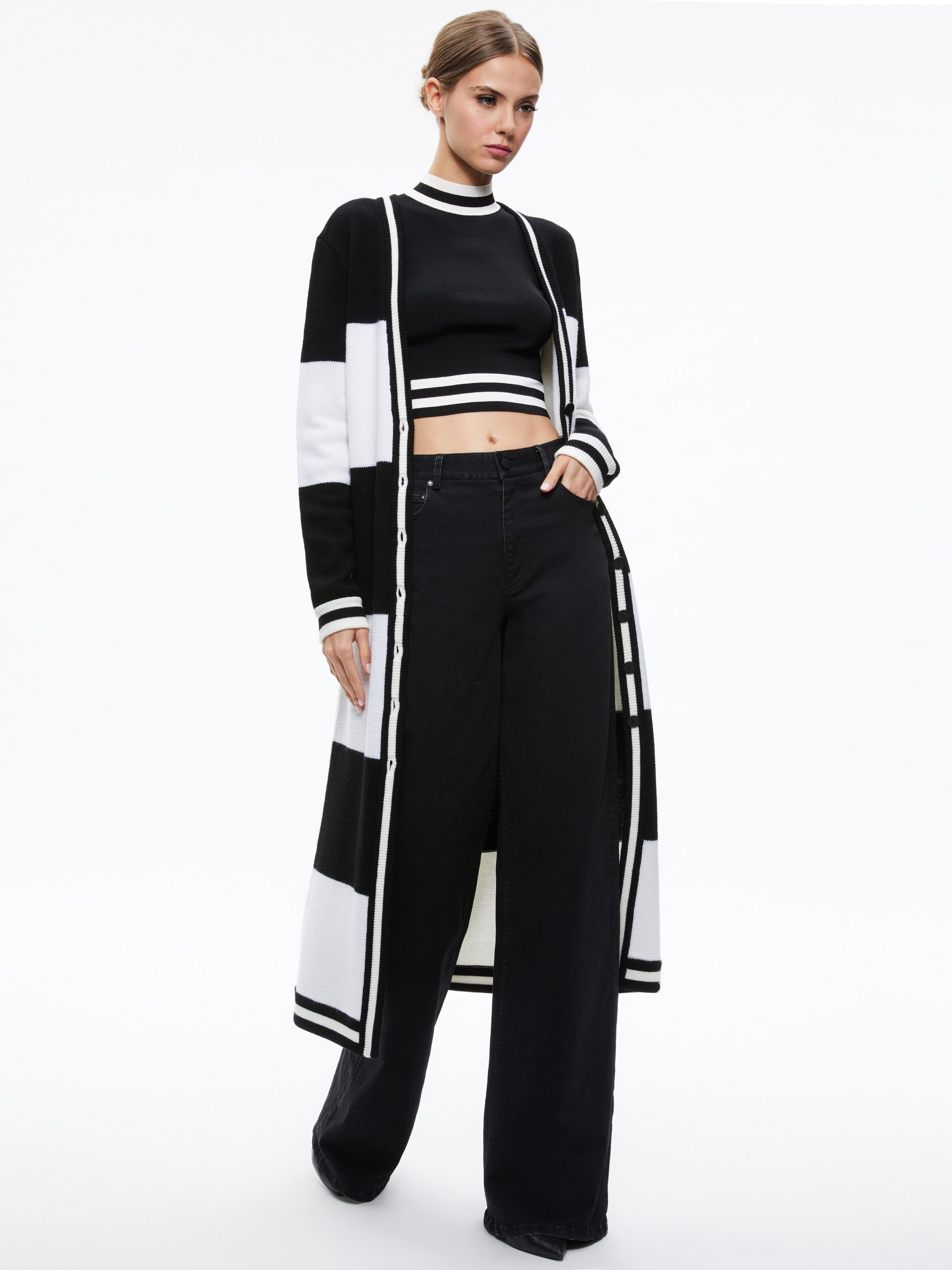 BRADFORD STRIPED LONG CARDIGAN - 4