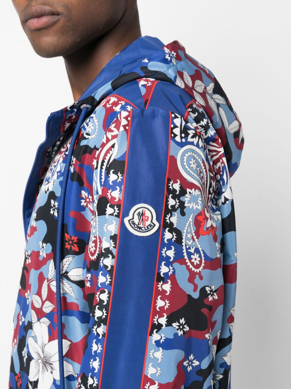 mix-print hooded jacket - 5
