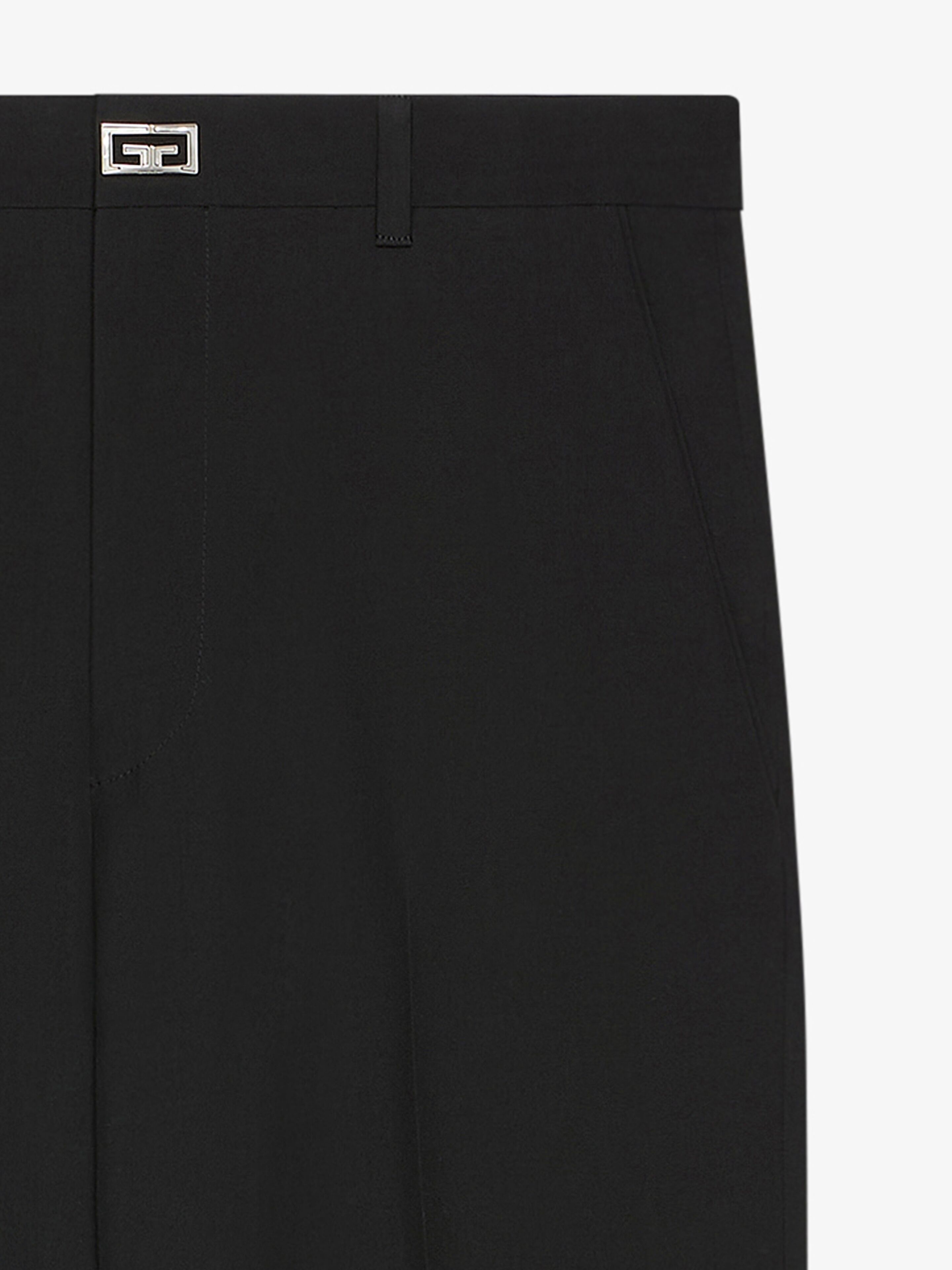 SLIM FIT TAILORED PANTS IN WOOL WITH 2G CLIP - 4