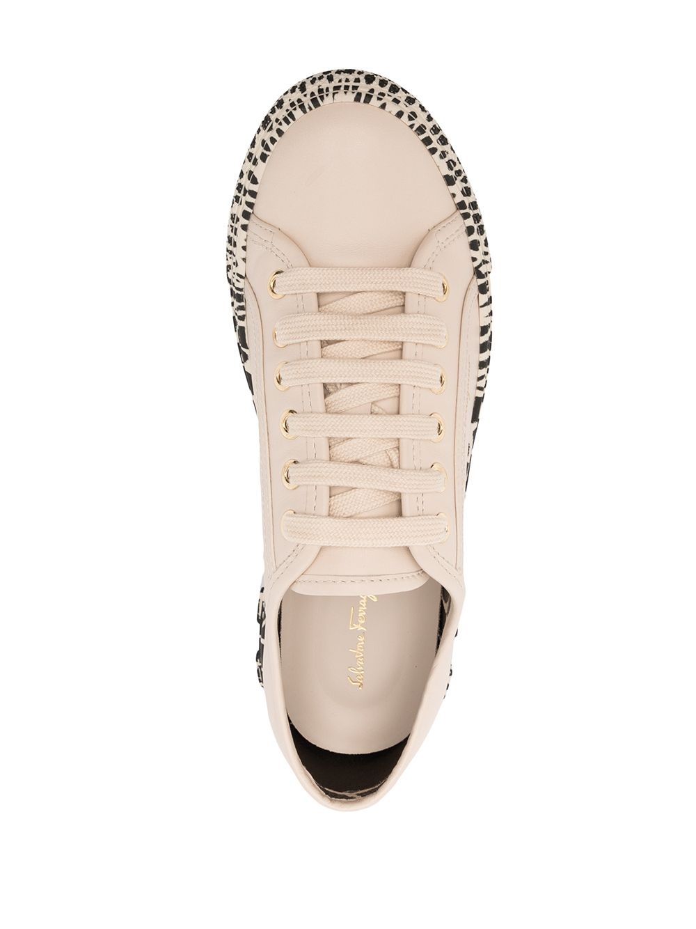 Gancini printed-sole sneakers - 4