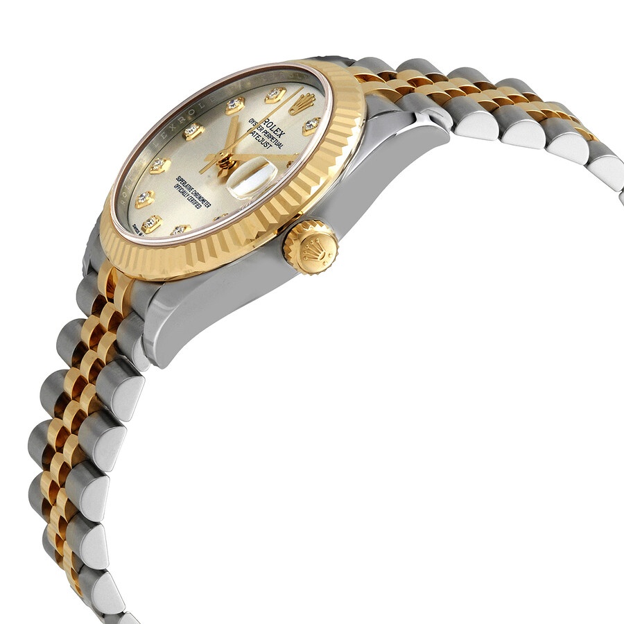 Rolex Datejust 31 Silver Diamond Dial Automatic Ladies Steel and 18kt Yellow Gold Jubilee Watch 2782 - 2
