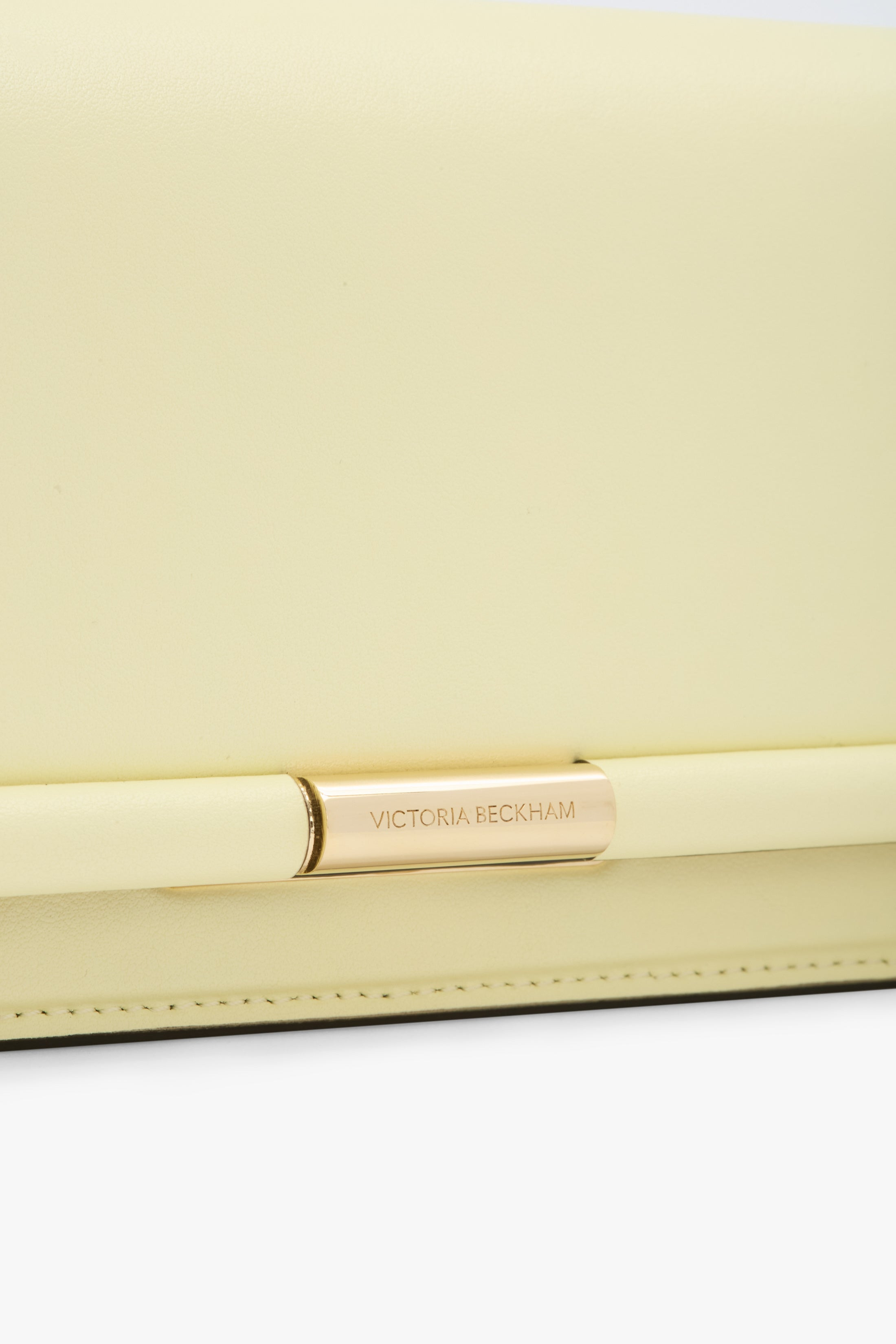 202 Clutch Bag In Daffodil Yellow Smooth Leather - 5