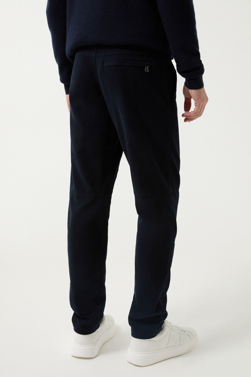 Carlo Velvet chinos in Navy blue 3