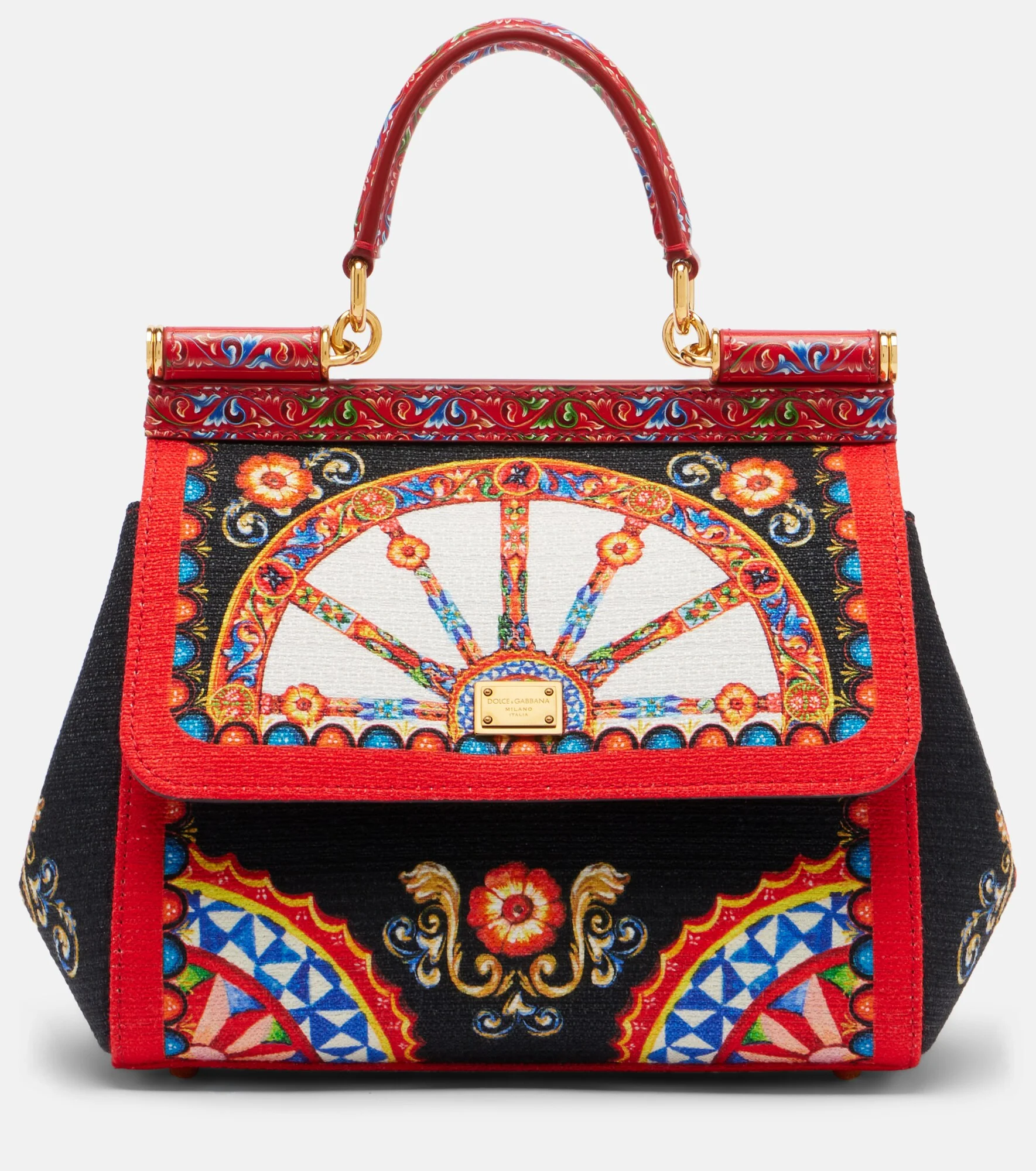Sicily Medium printed top-handle bag - 1