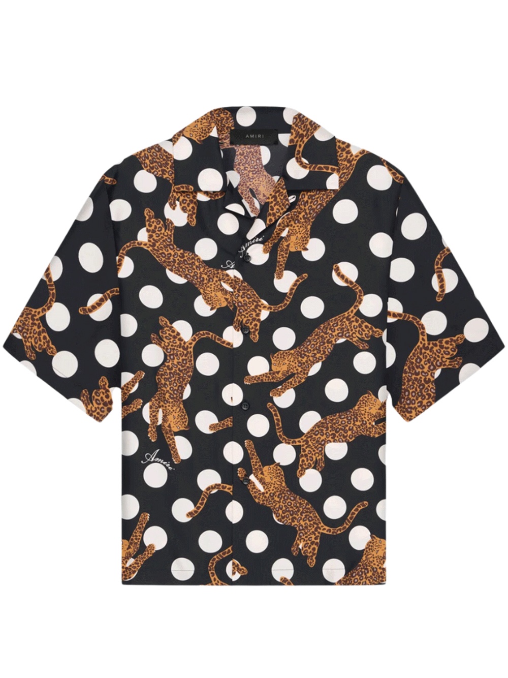 Leopard Polka Dots Bowling Shirt - 1