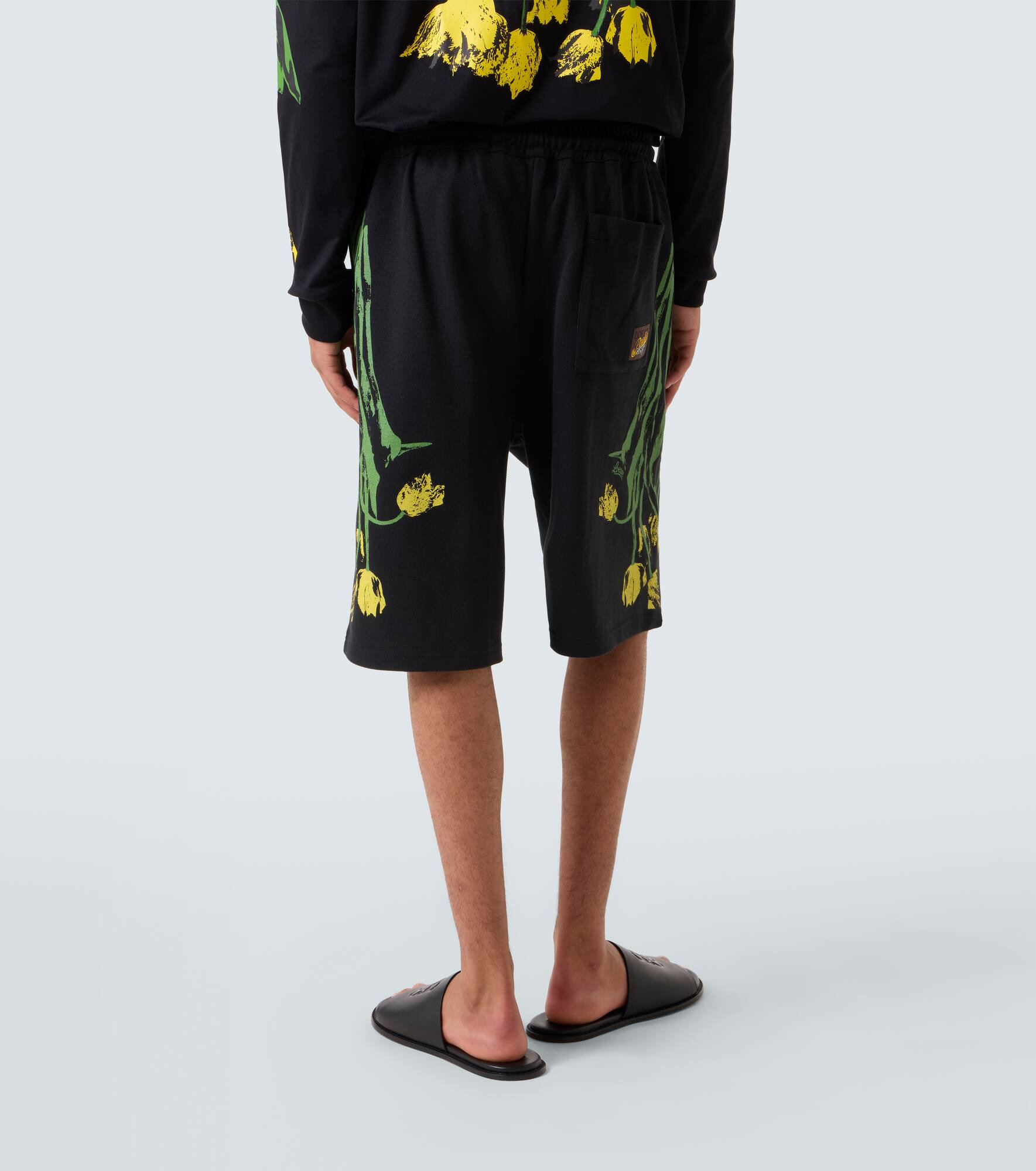 Floral cotton shorts - 4