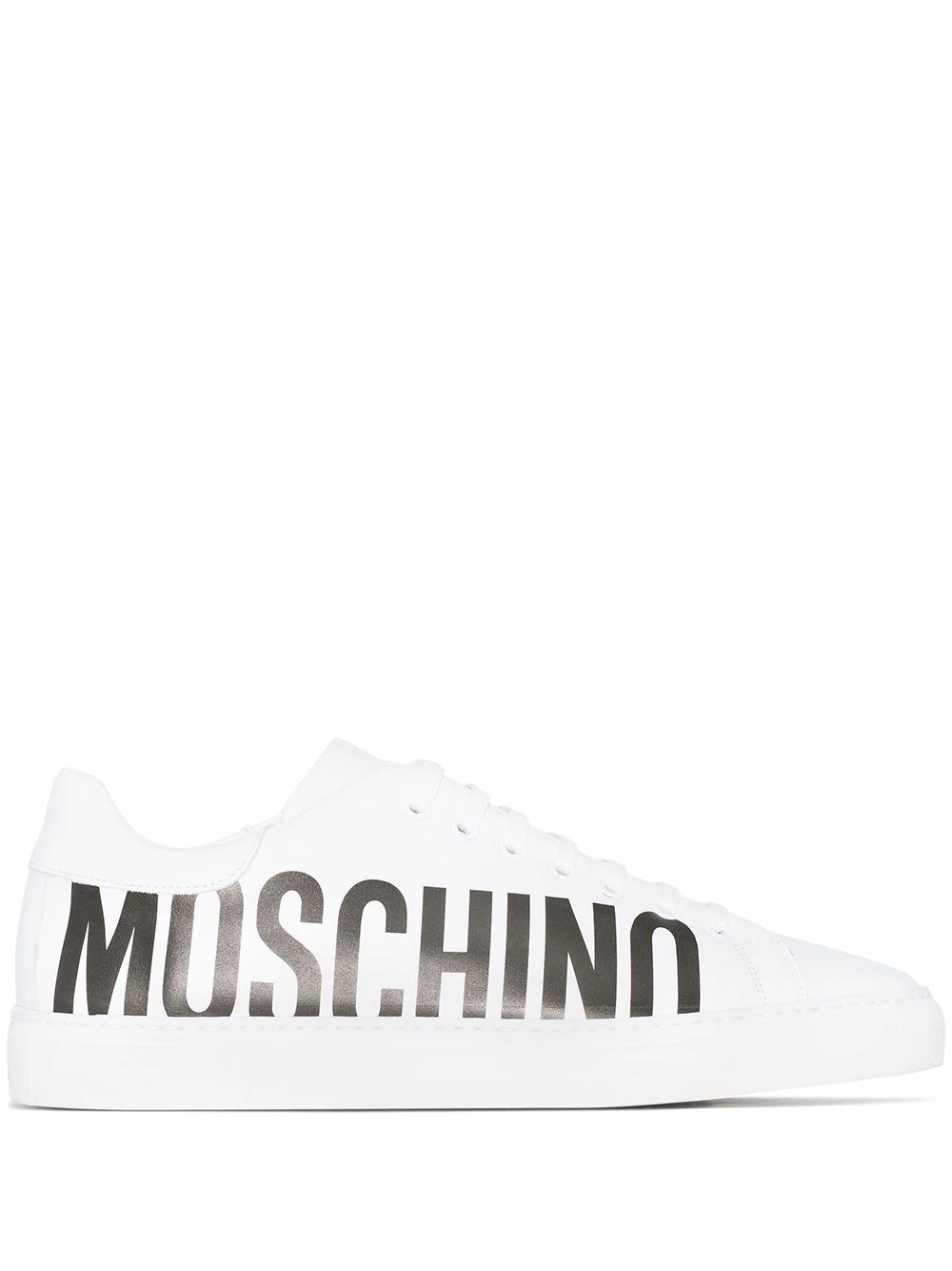 side logo print sneakers - 1