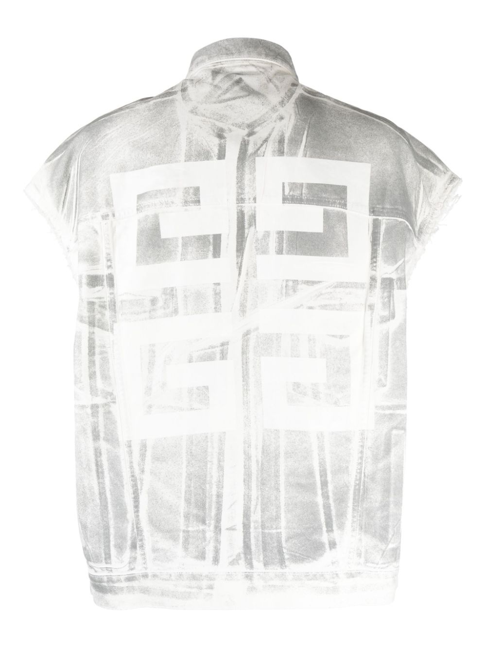 4G graffiti-print denim vest - 2