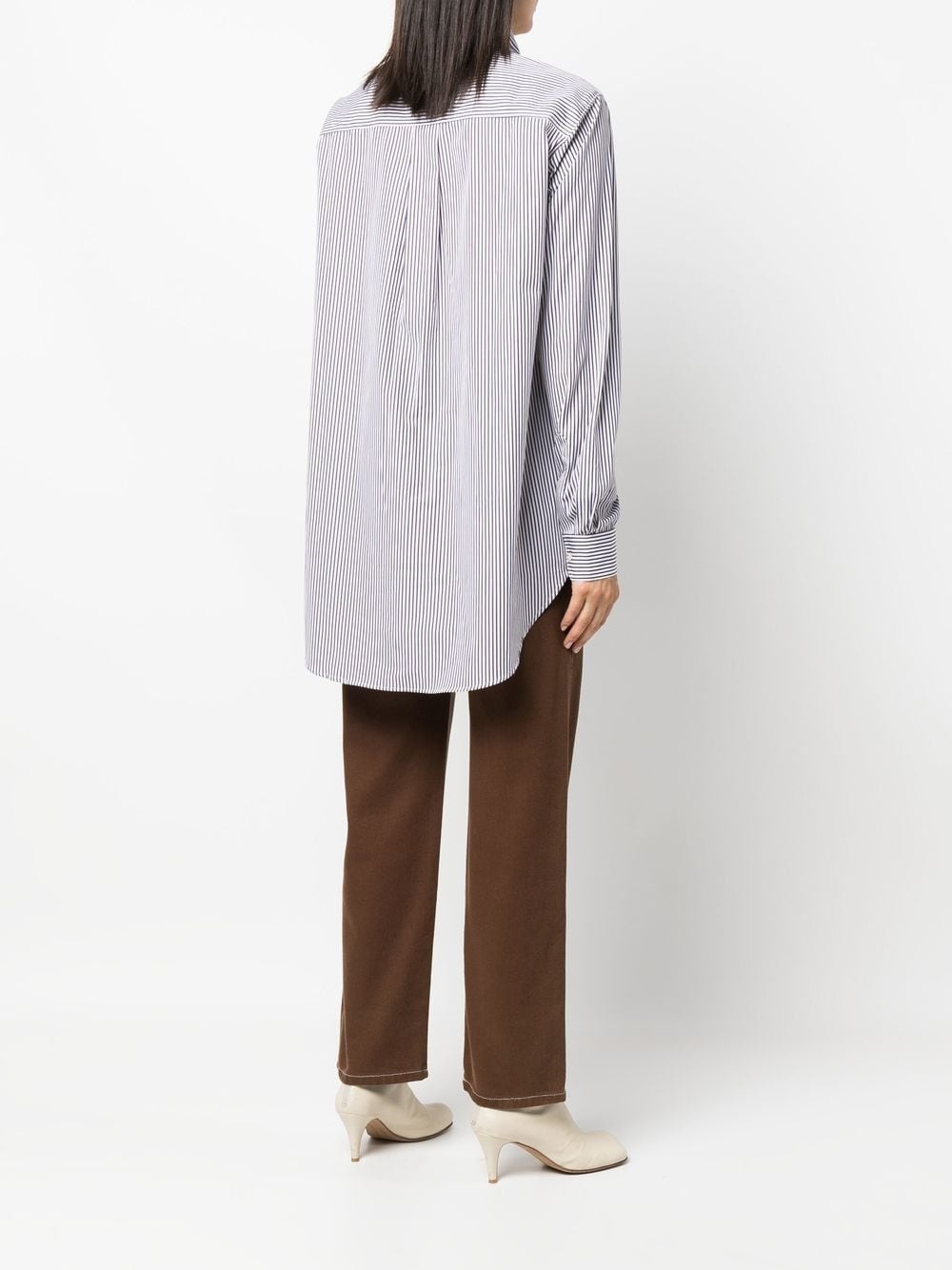 striped poplin shirt - 4