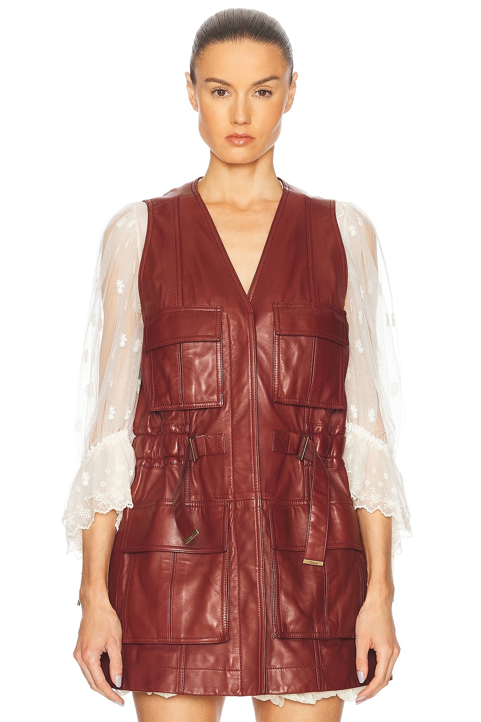 Long Belted Utilitarian Waistcoat - 2