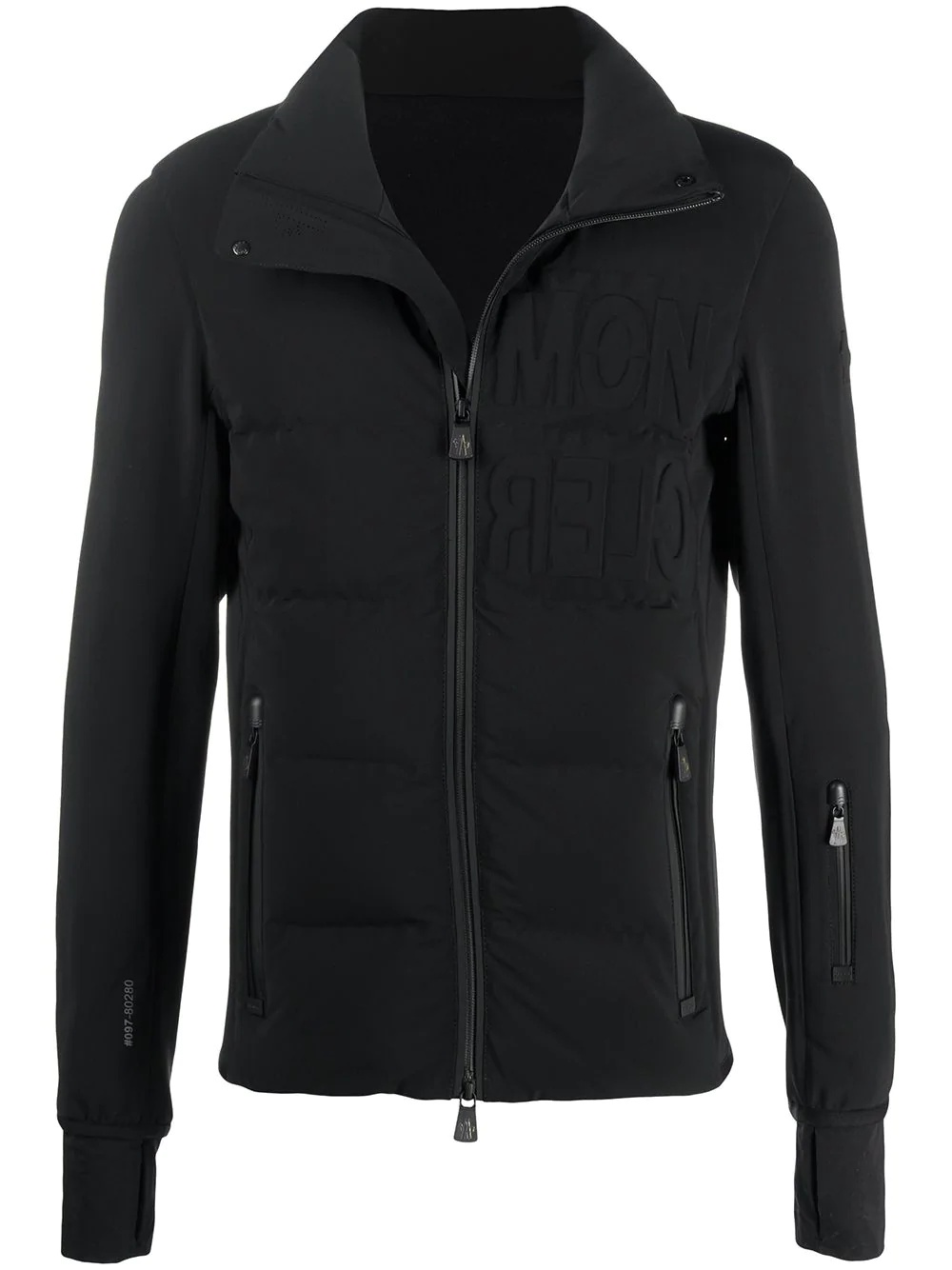 logo-embossed padded jacket - 1