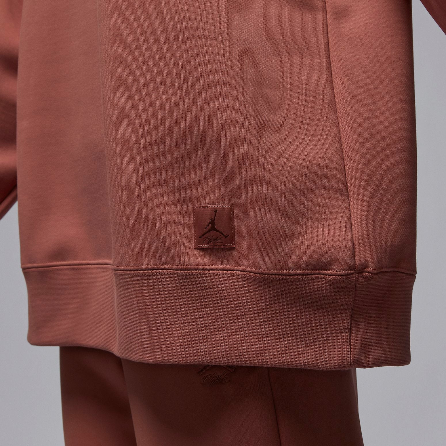 (WMNS) Air Jordan Flight Fleece Crew-neck Sweatshirt 'Sky J Orange' FB5117-810 - 2
