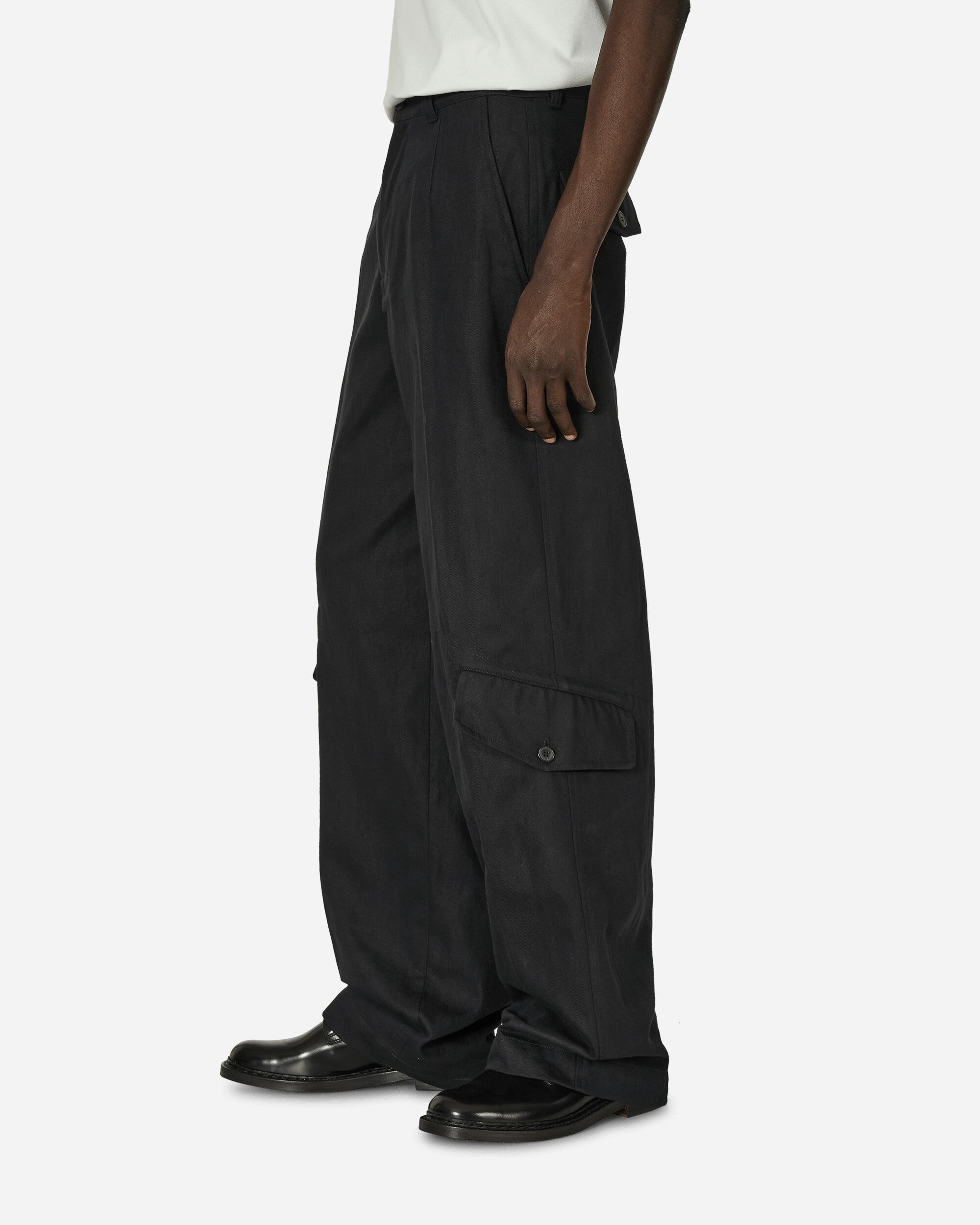 Loose Overdyed Pants Black - 2