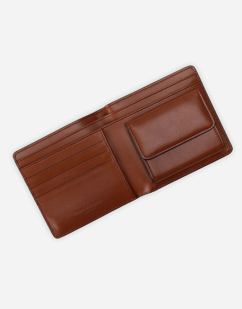 Dolce & Gabbana Leopard-print Crespo bifold wallet with branded plate outlook