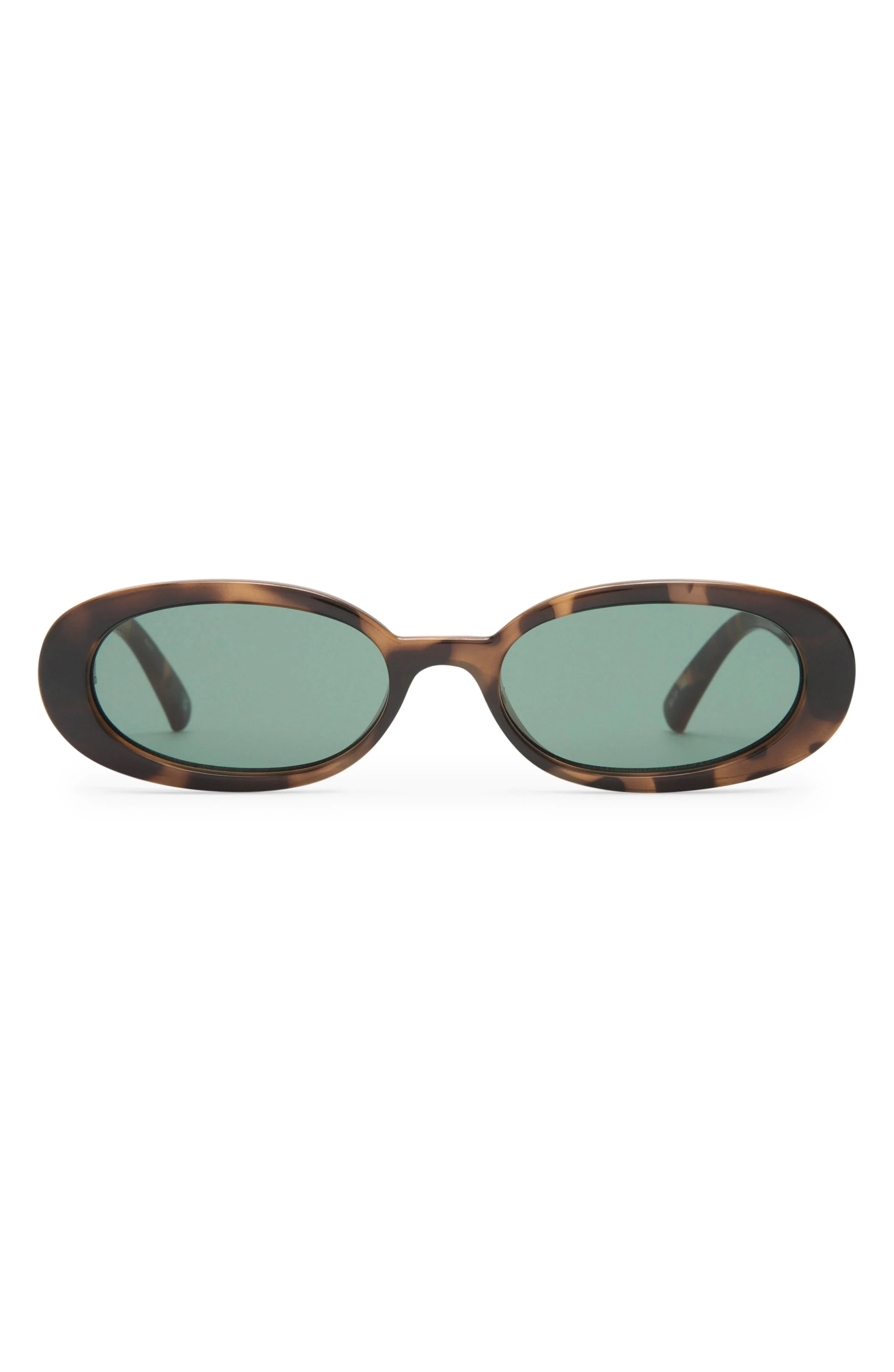 Le Specs Outta Love 51mm Oval Sunglasses in Tort /Green Mono at Nordstrom - 1
