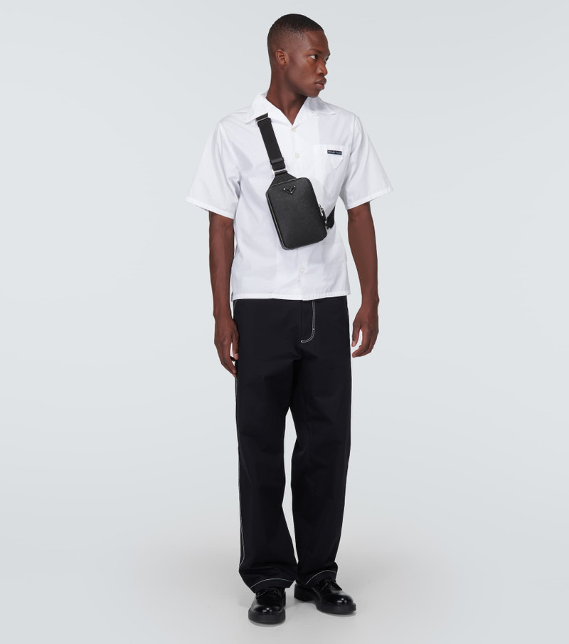 Prada Logo leather shoulder bag outlook