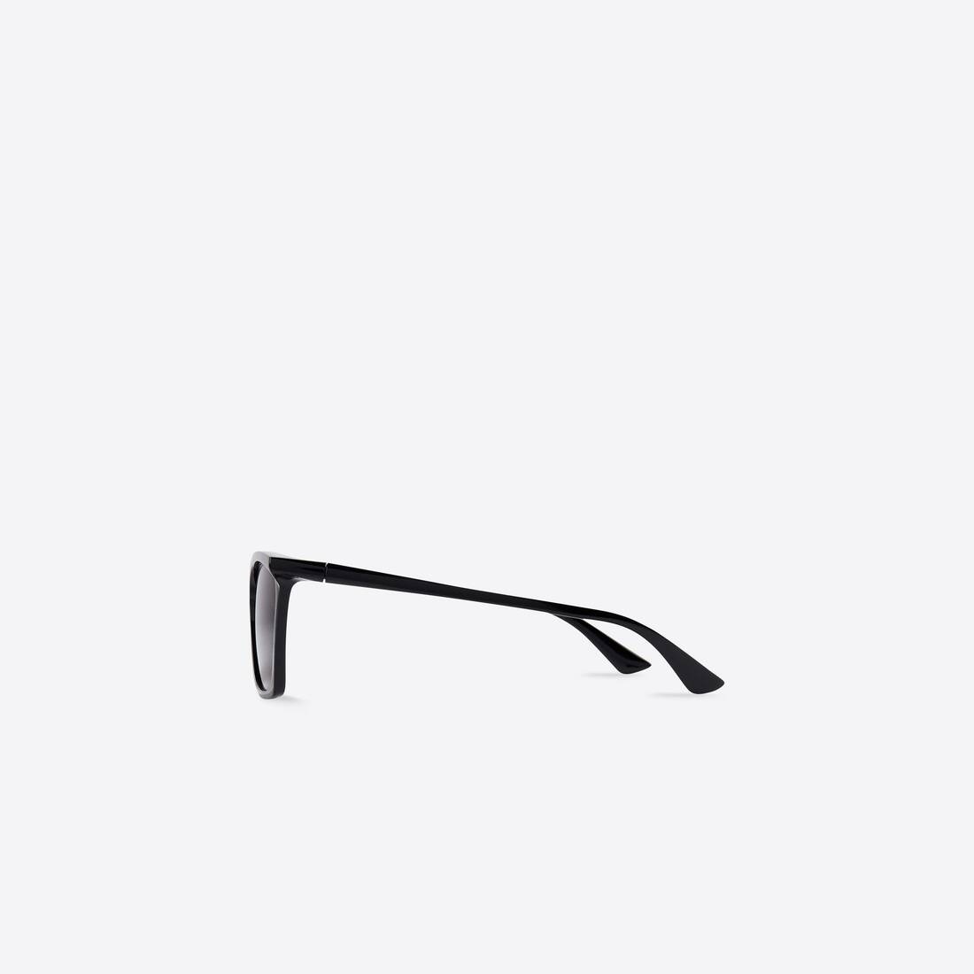 Rim Rectangle Sunglasses Adjusted Fit in Black - 3