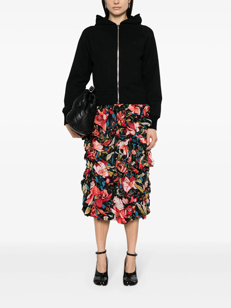 midi skirt with ruffles and floral print - 2