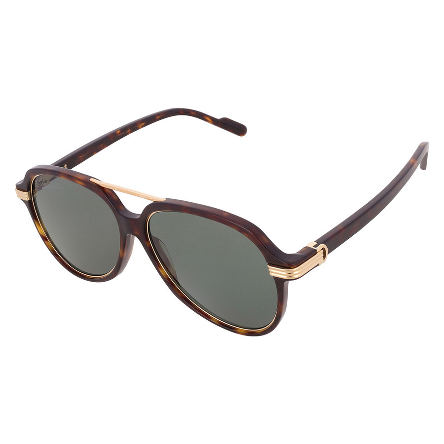 Cartier Premiere de Cartier Green Pilot Men's Sunglasses CT0159S 002 57 - 3