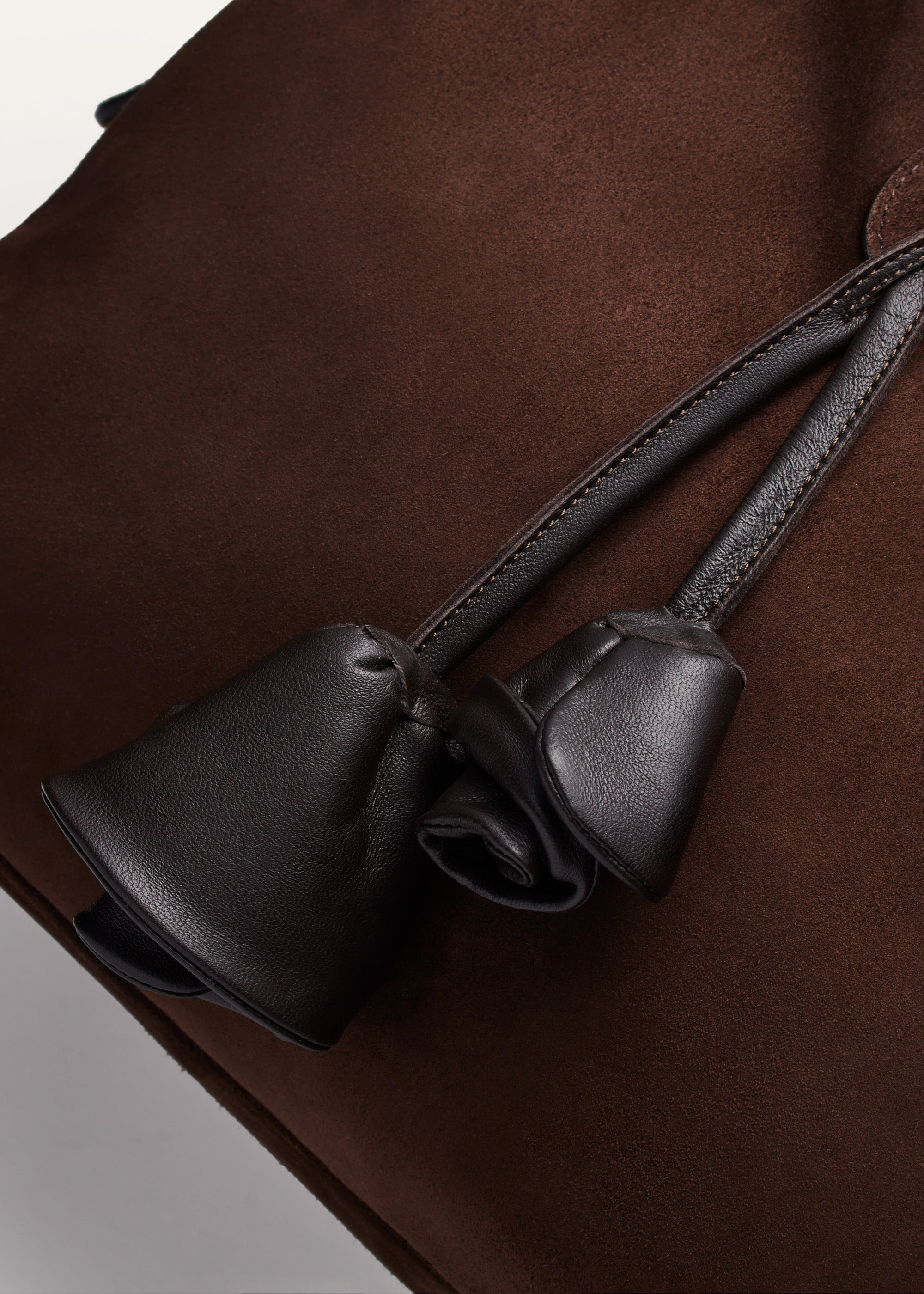 Large Brigitte bag in brown suede - 3