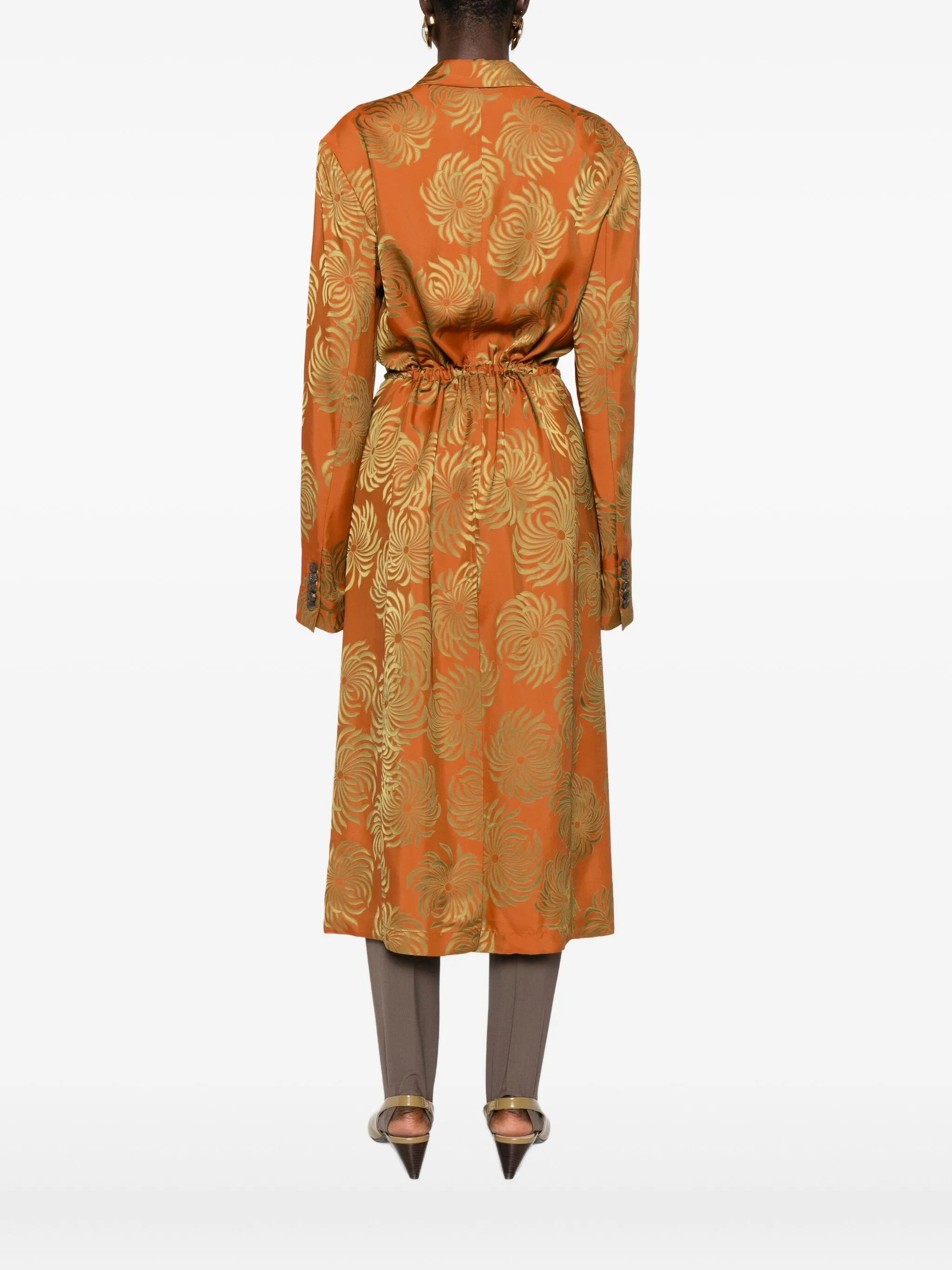 Dries Van Noten Drawstring-waist Patterned Coat - 5